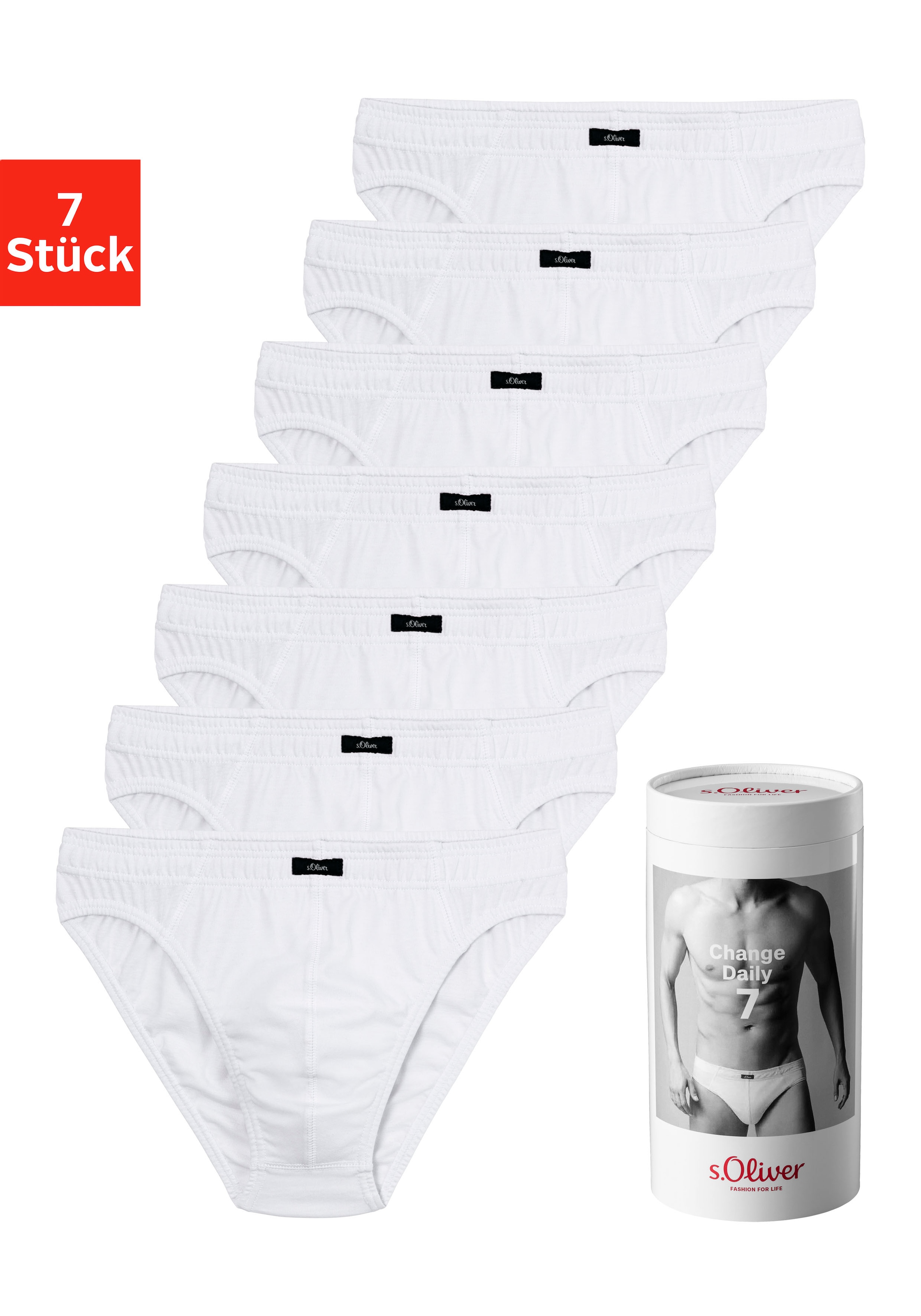 s.Oliver Slip »Herren Unterhose« Dose, 7 Stk. Wochenration in einer Dose
