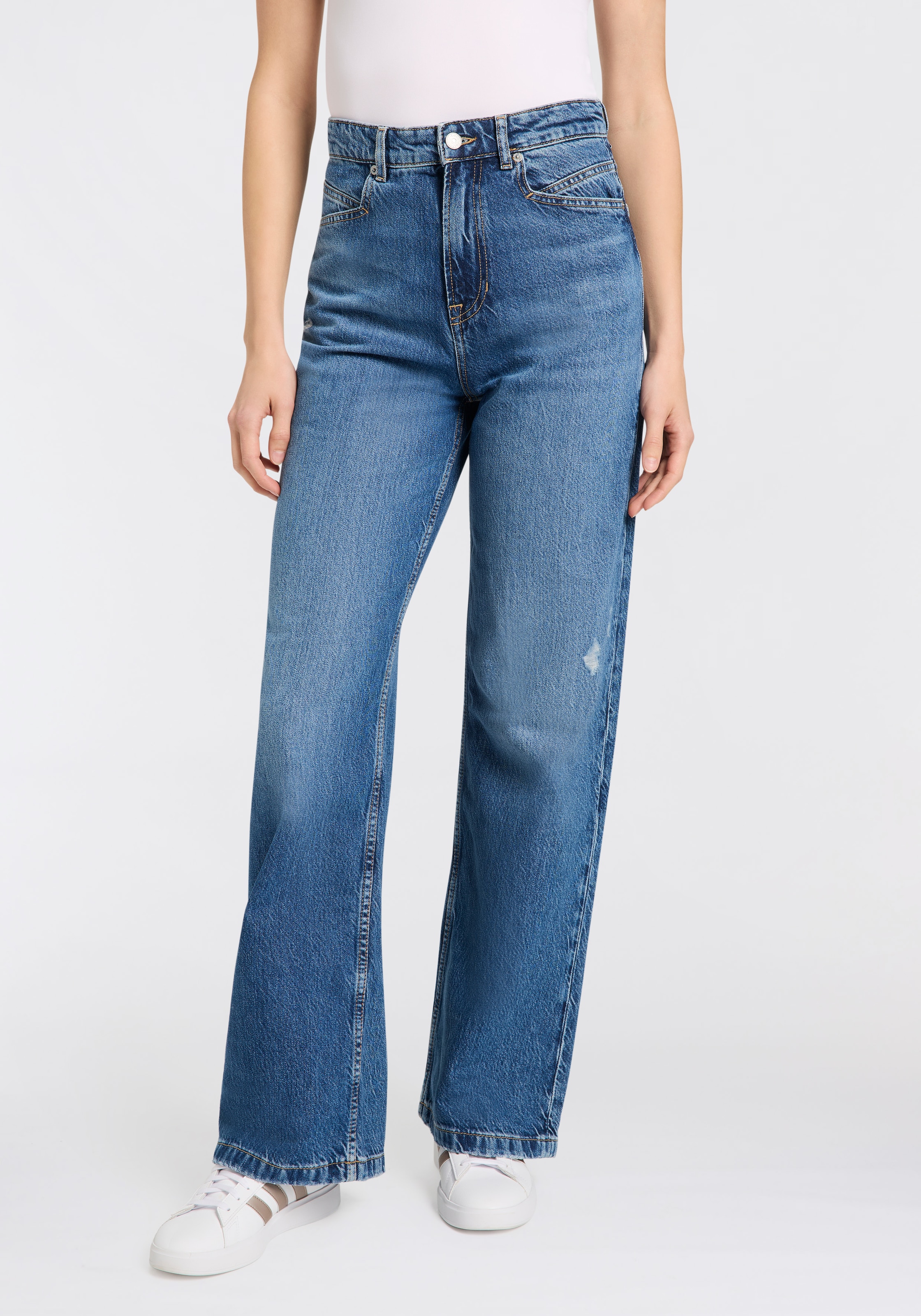 BOSS ORANGE Weite Jeans »Marlene High Rise Premium Damenmode« mit hohem Bund, High Waist