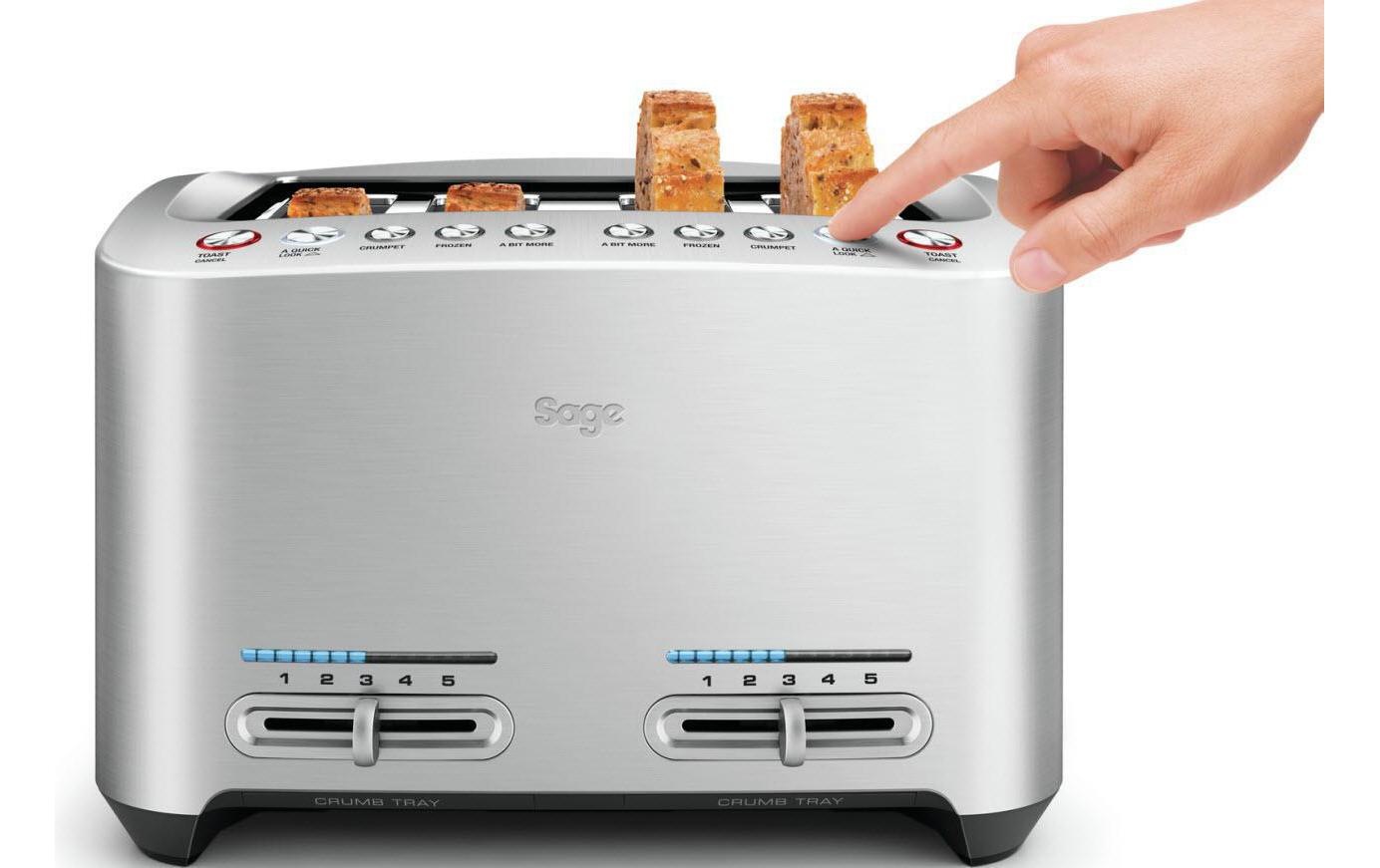 Sage Toaster »The Smart Toast«, 4 kurze Schlitze, für 4 Scheiben, 1900 W