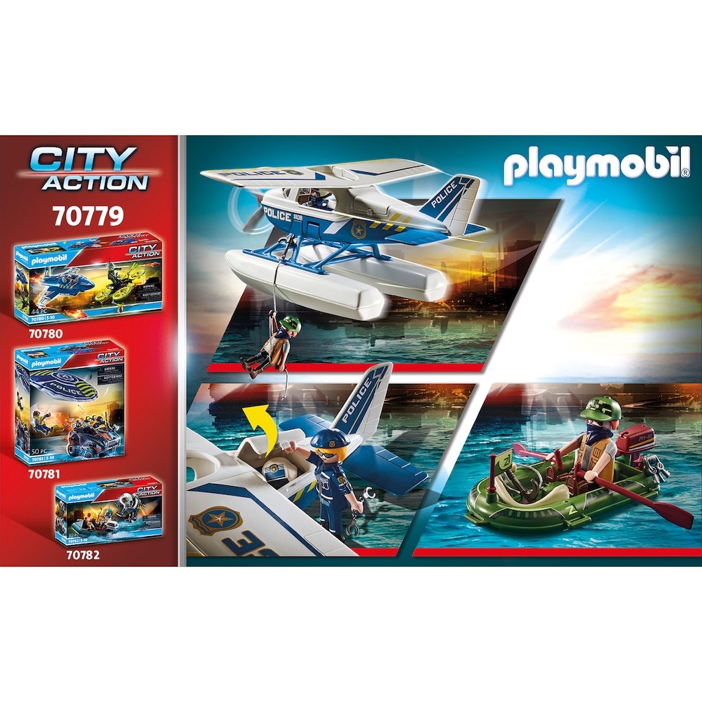 Playmobil® Konstruktions-Spielset »Polizei-Wasserflugzeug: Schmuggler-Verfolgung (70779), City Action«, (33 St.)