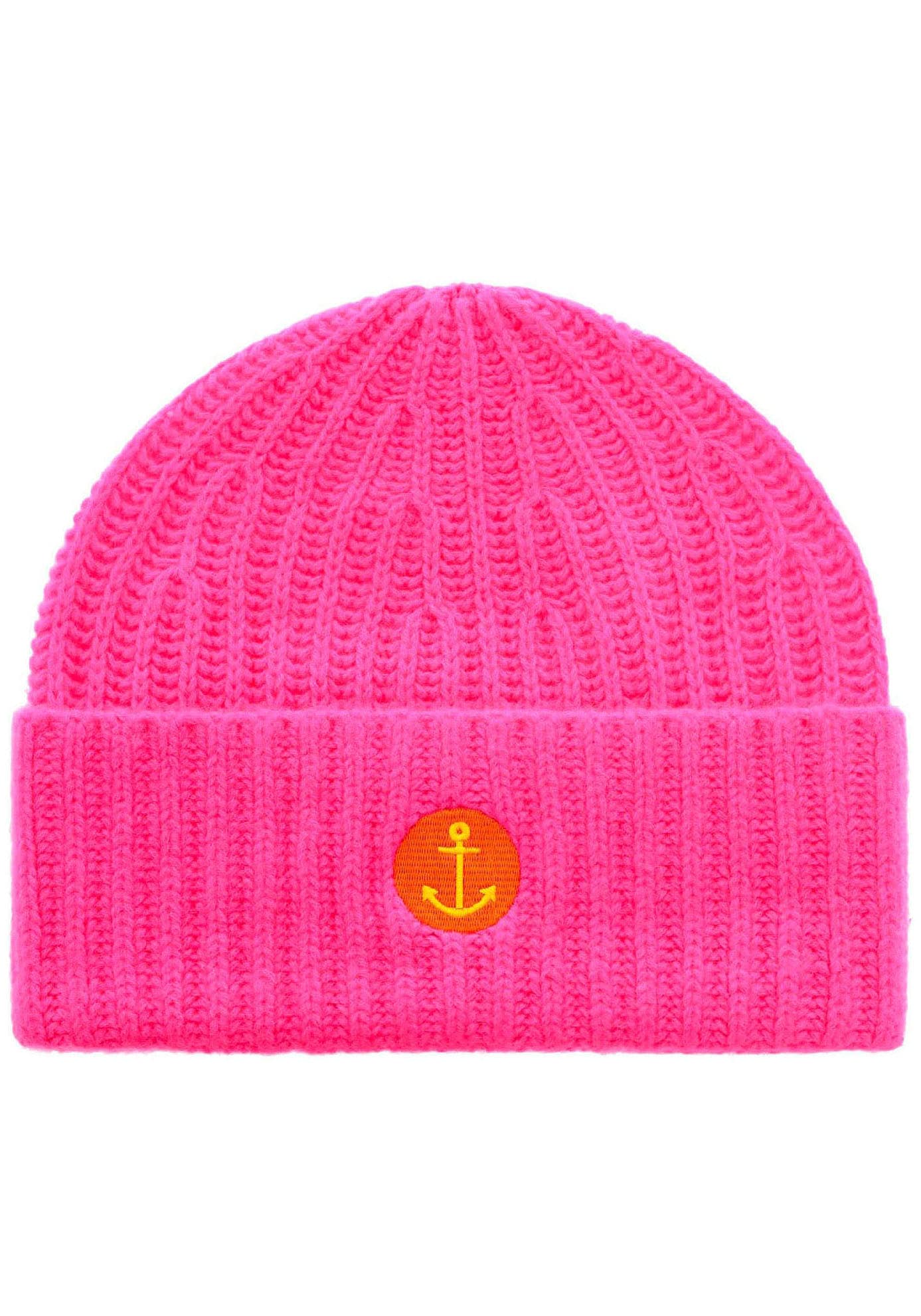 Zwillingsherz Beanie »Beanie mit Anker Stickerei«, (Packung), mit auffälligem Anker-Motiv