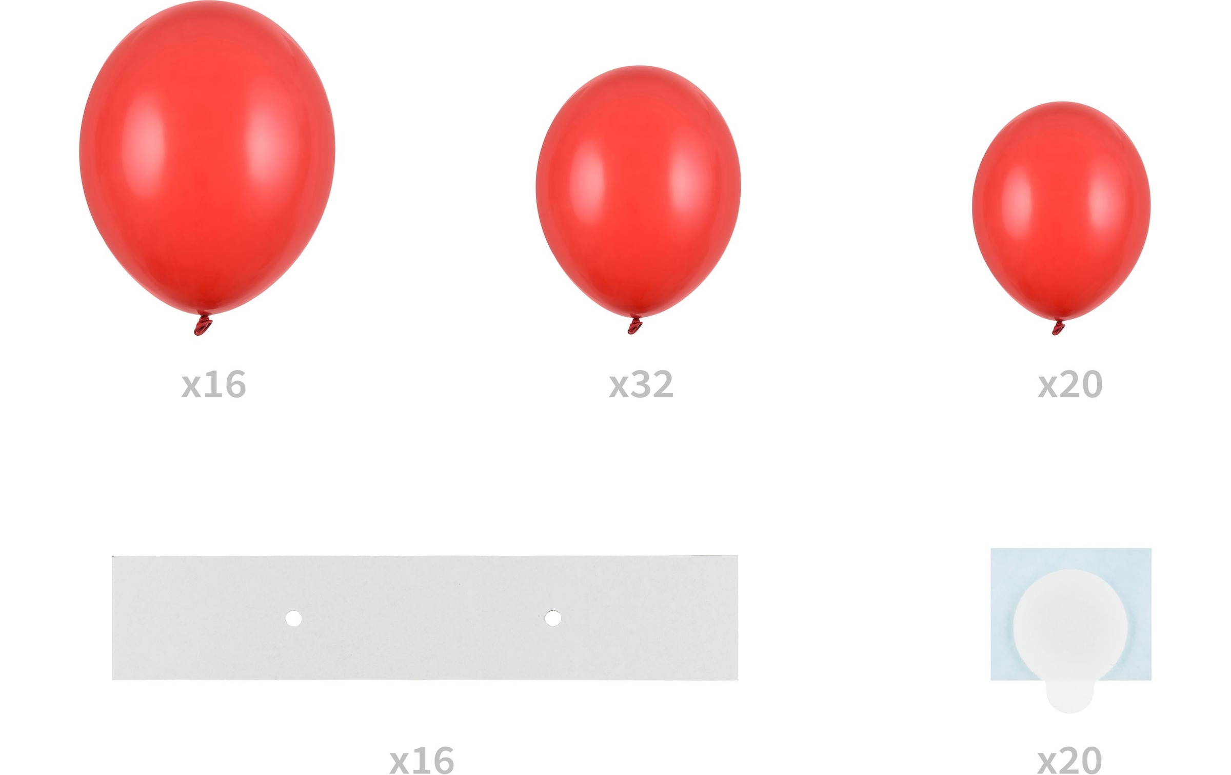 partydeco Aufblasbares Partyzubehör »Luftballon Herz Rot, 166«