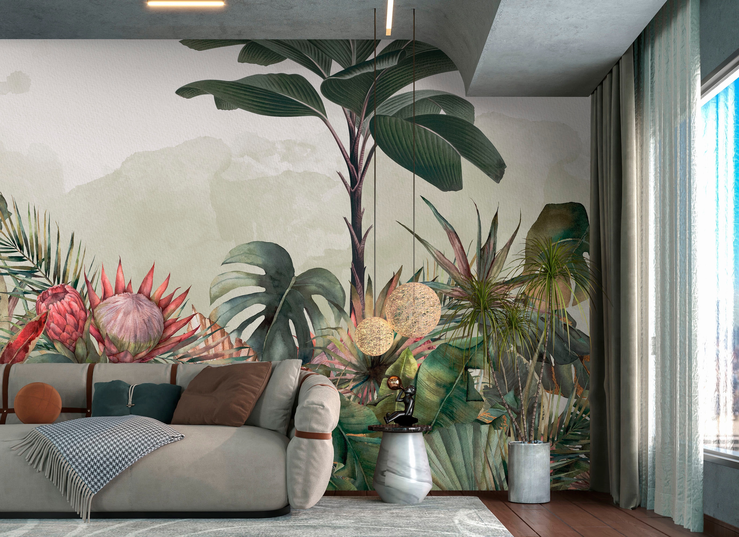 Komar Fototapete »Digitaldruck Vlies - Jungle Spot - Grösse 400 x 250 cm«, bedruckt, Wohnzimmer, Schlafzimmer