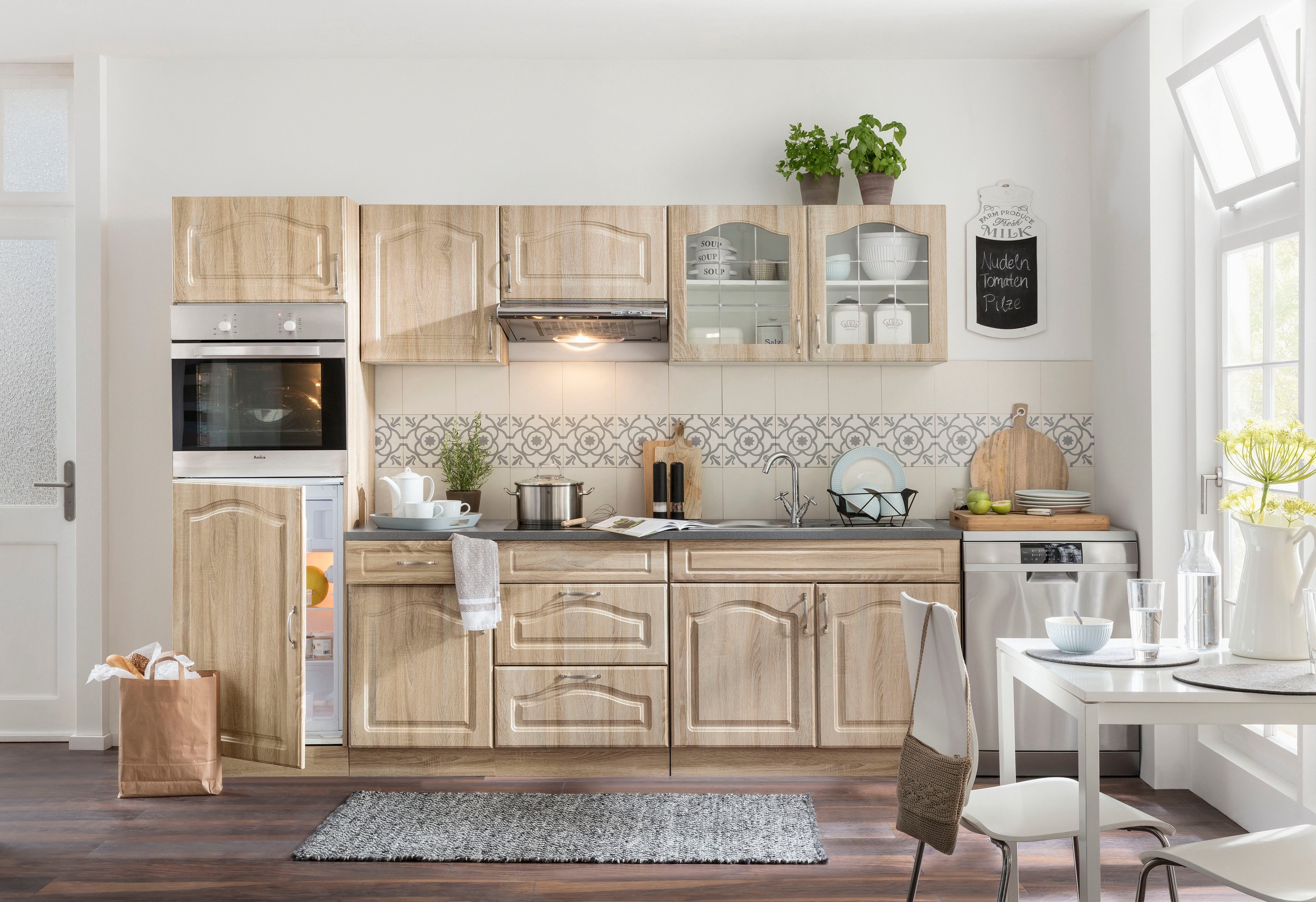 wiho Küchen Unterschrank "Linz" 50 cm breit, in Landhaus-Optik
