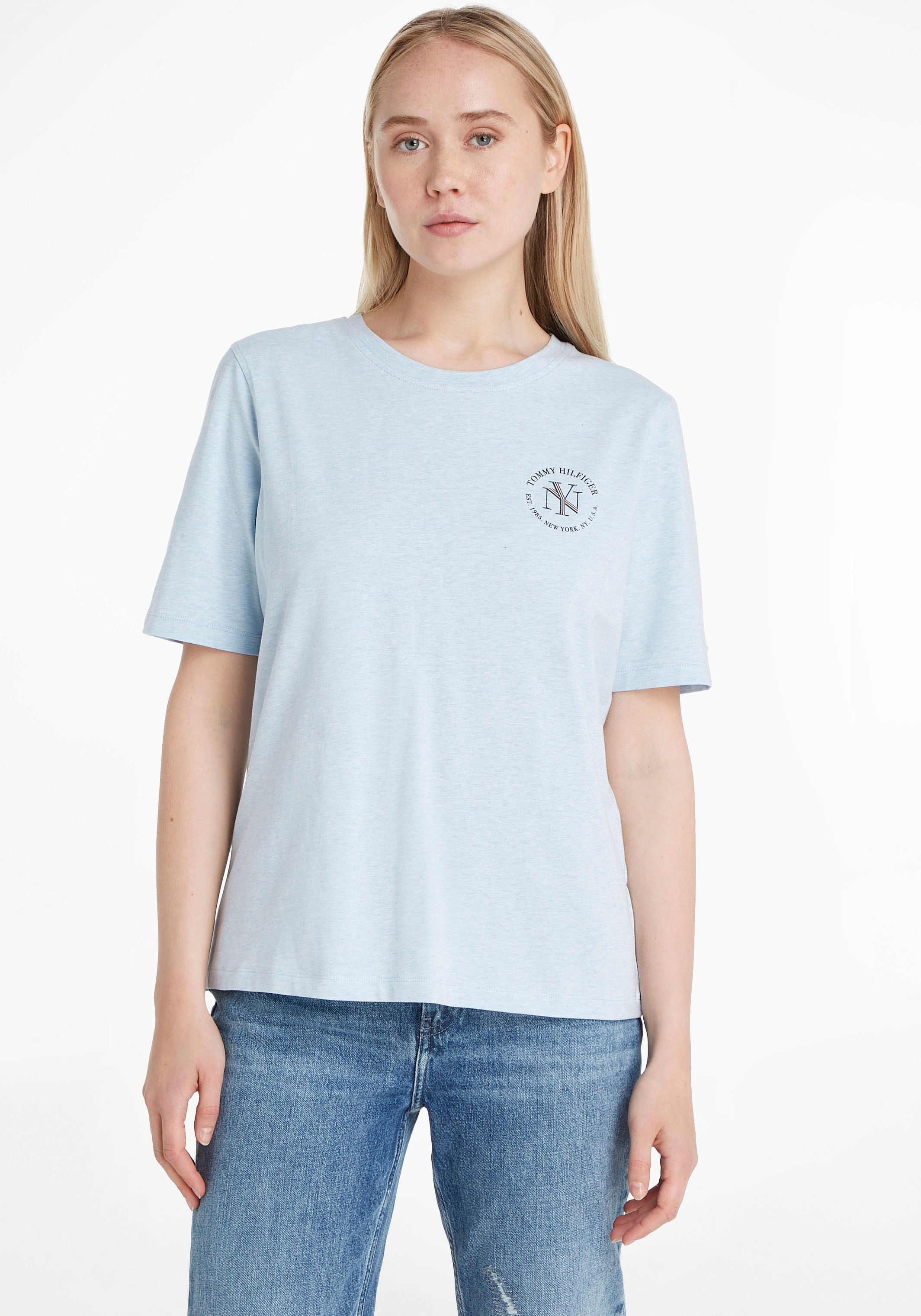 Tommy Hilfiger T-Shirt | Tommy Hilfiger NYC Markenlabel mit ROUNDALL C-NK »REG online Jelmoli-Versand shoppen SS«