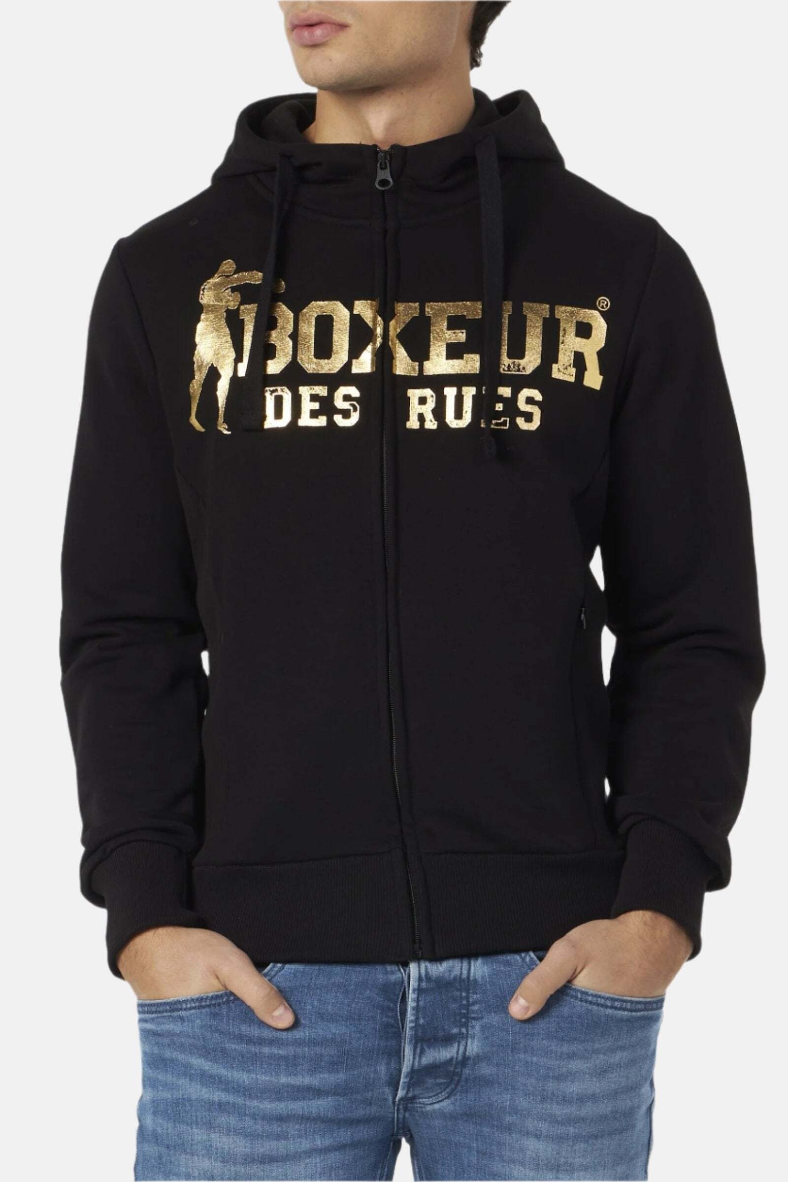 BOXEUR DES RUES Kapuzensweatjacke »Boxeur des rues Kapuzenpullover Hooded Full Zip Sweatshirt«