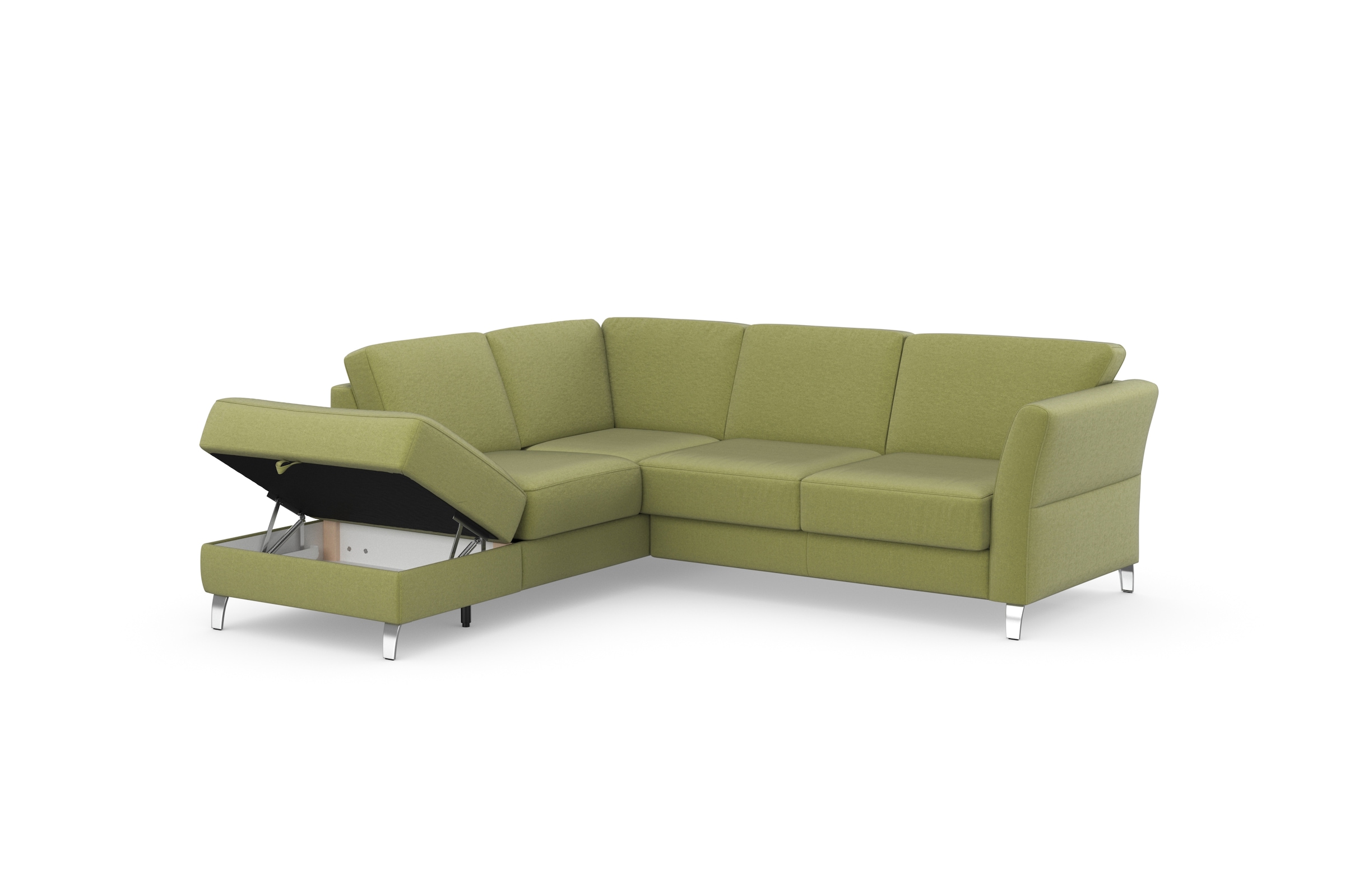 sit&more Ecksofa »Visby L-Form«, Wahlweise mit Bettfunktion und Stauraum, frei im Raum stellbar