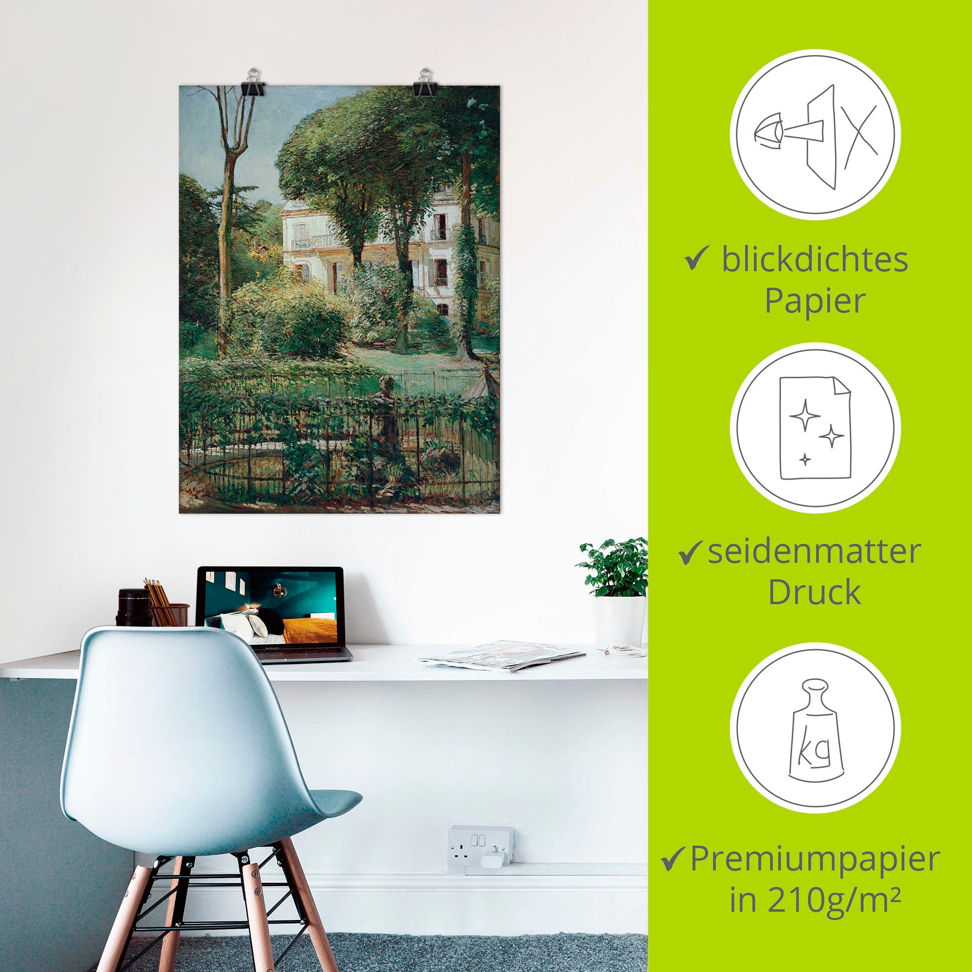 Artland Wandbild »Villa in Paris«, Gartenbilder, (1 St.), als Leinwandbild, Poster in verschied. Grössen