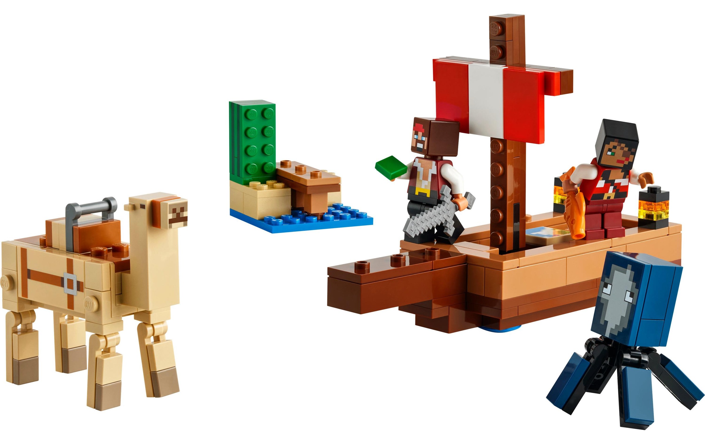 LEGO® Spielbausteine »Minecraft Die Piratenschiffreise 21259«, (166 St.)