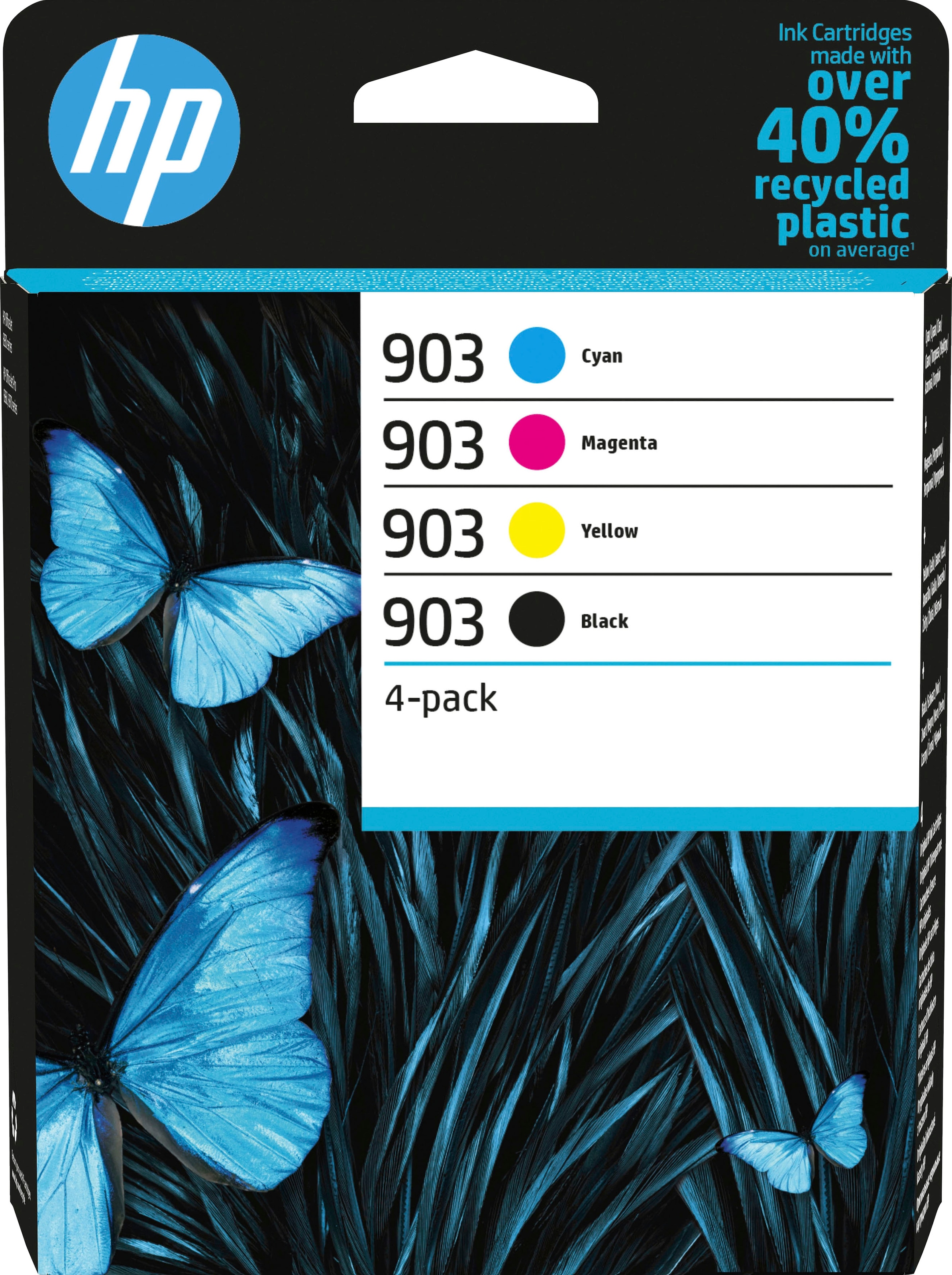 HP Nachfülltinte »903 4er-Pack«, für HP, original HP Farbpatrone, Instant Ink, cyan/magenta/yellow/schwarz