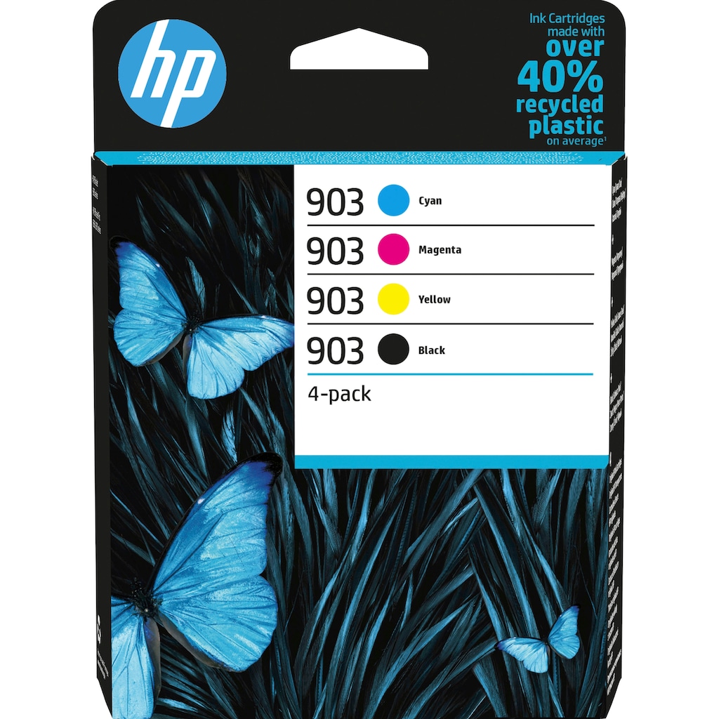 HP Nachfülltinte »903 4er-Pack«, für HP, original HP Farbpatrone, Instant Ink, cyan/magenta/yellow/schwarz