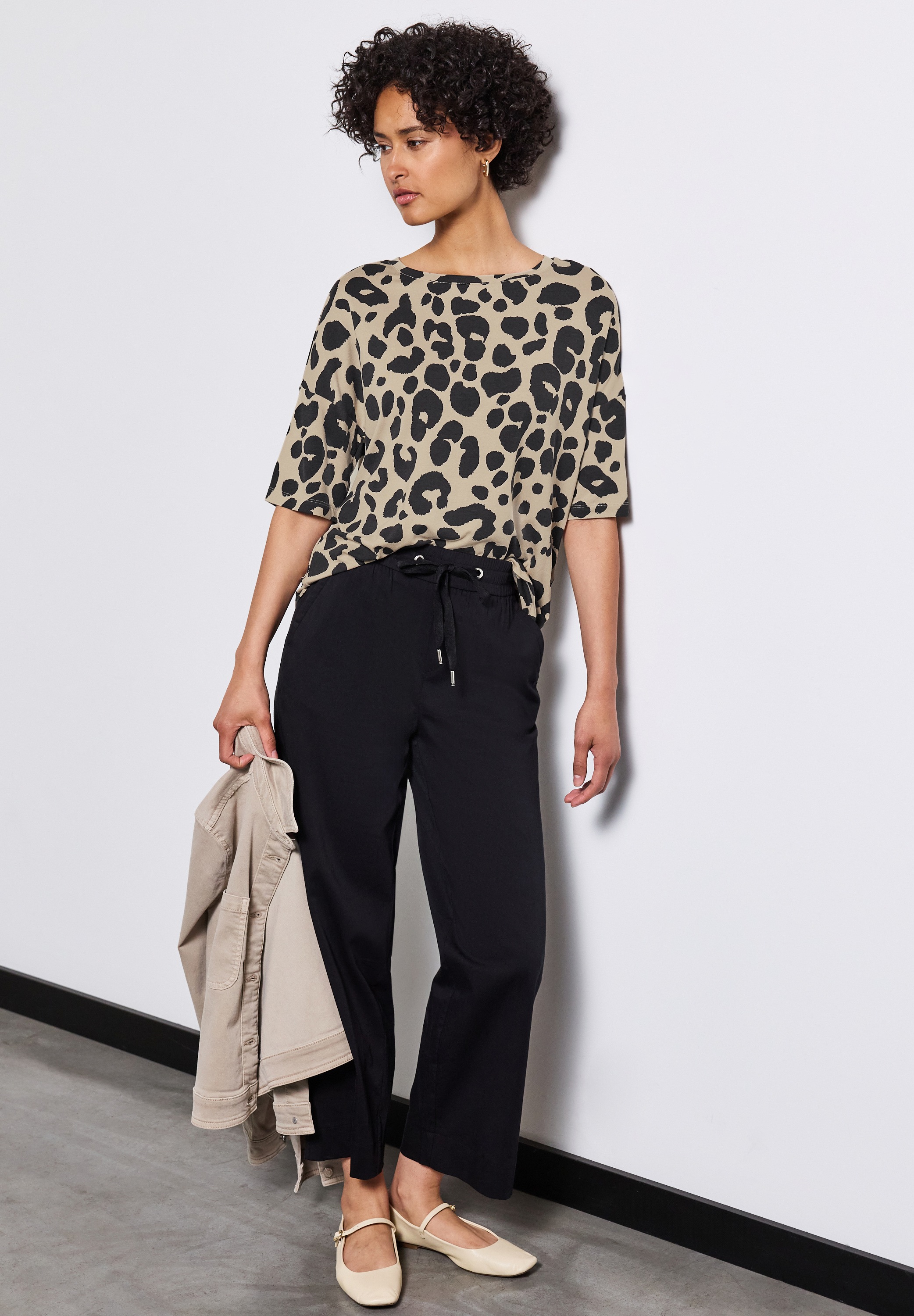 STREET ONE T-Shirt »NEW CRISTA«, im Leo-Look