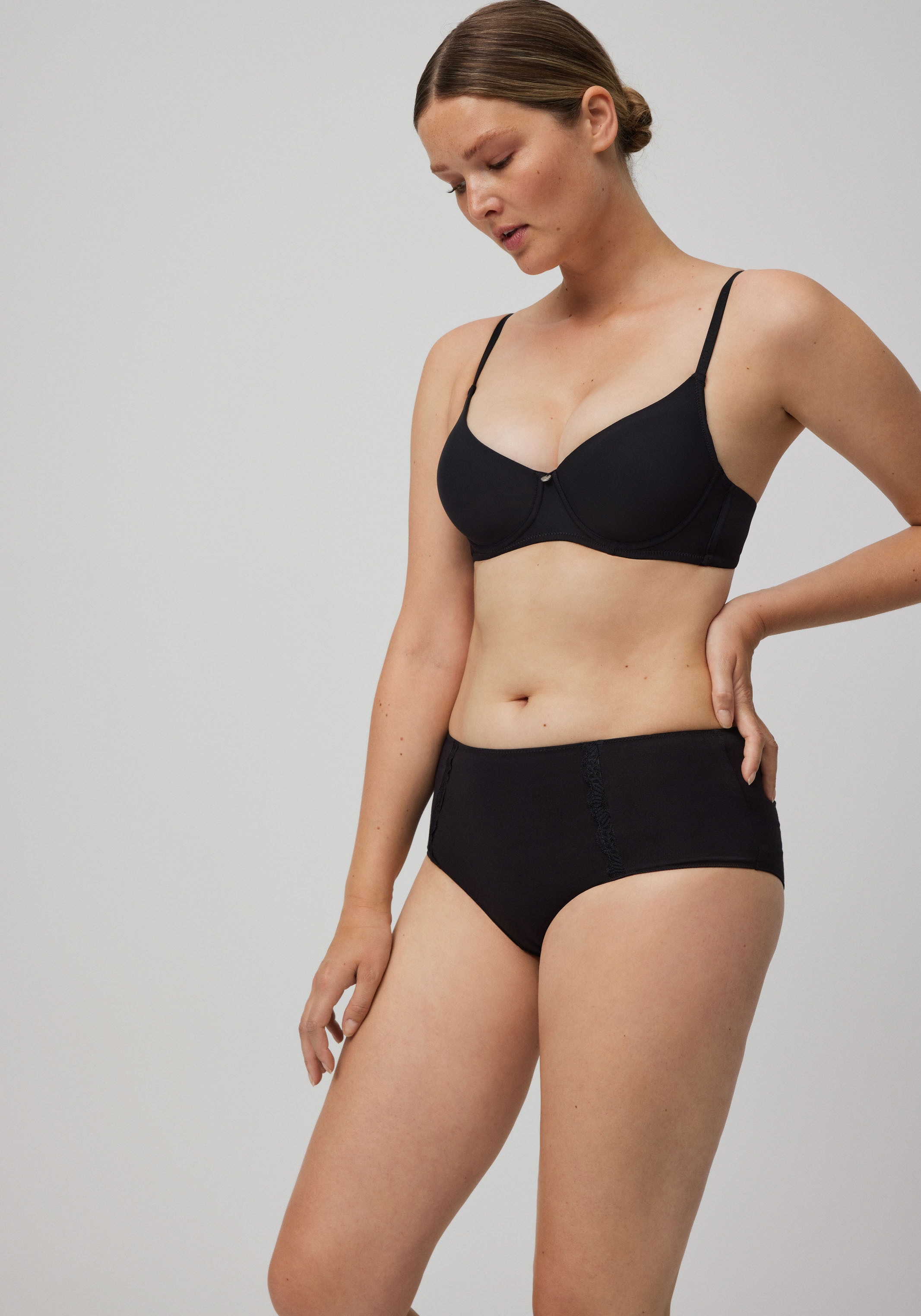 YSABEL MORA Maxislip »BASIC COLLECTION COTTON WITH LACE«, (3er Pack), mit romantischem Touch durch Spitzen-Applikationen