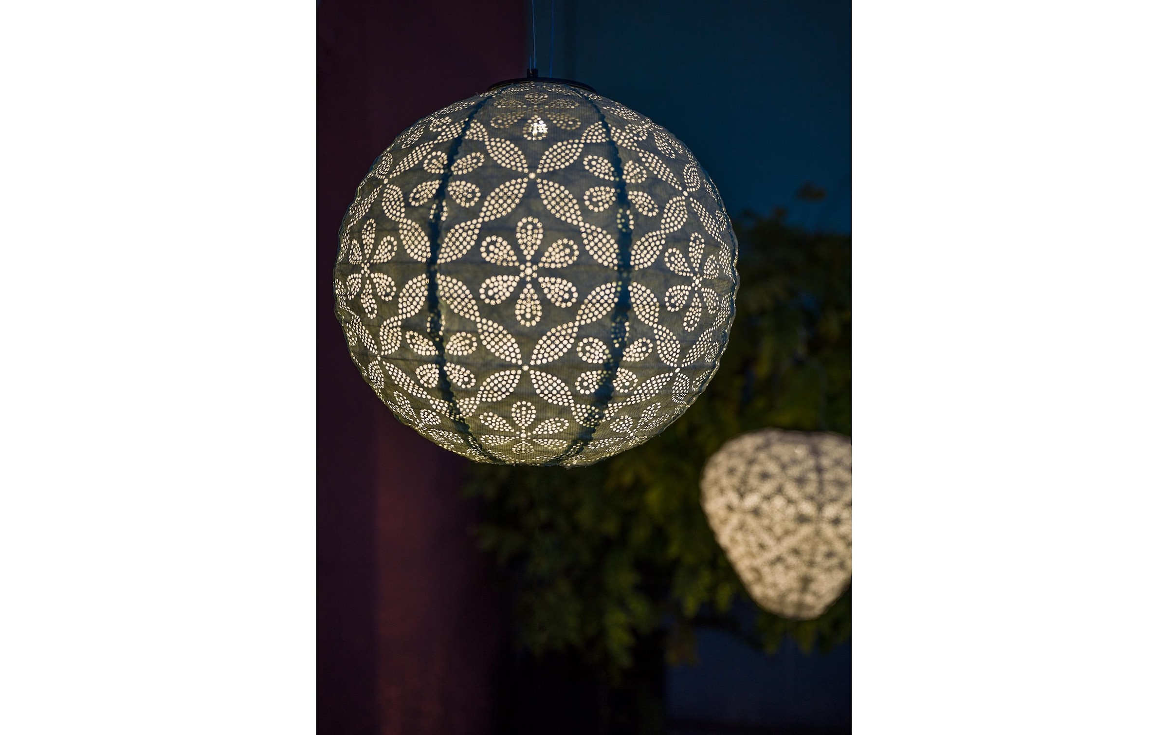 STT LED Gartenleuchte »Solar Lanterne round hellblau«, 1 flammig