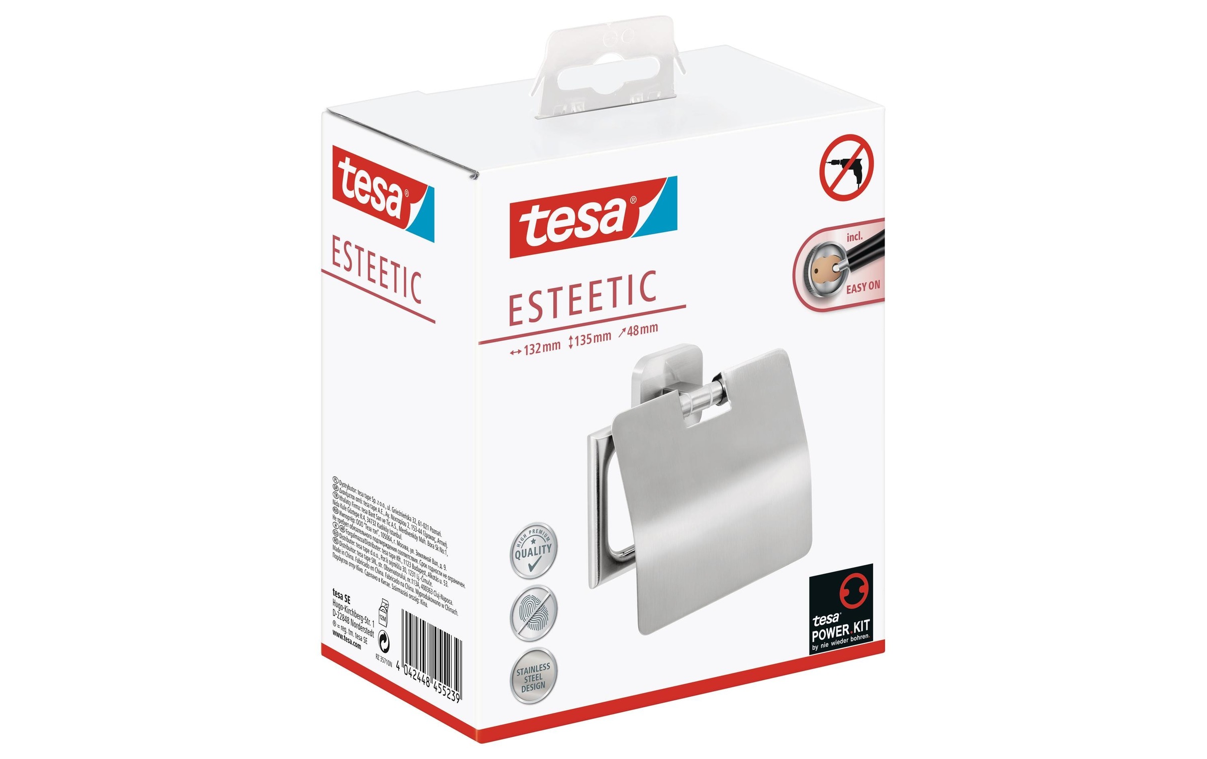 tesa Toilettenpapierhalter »Esteetic mit Deckel«