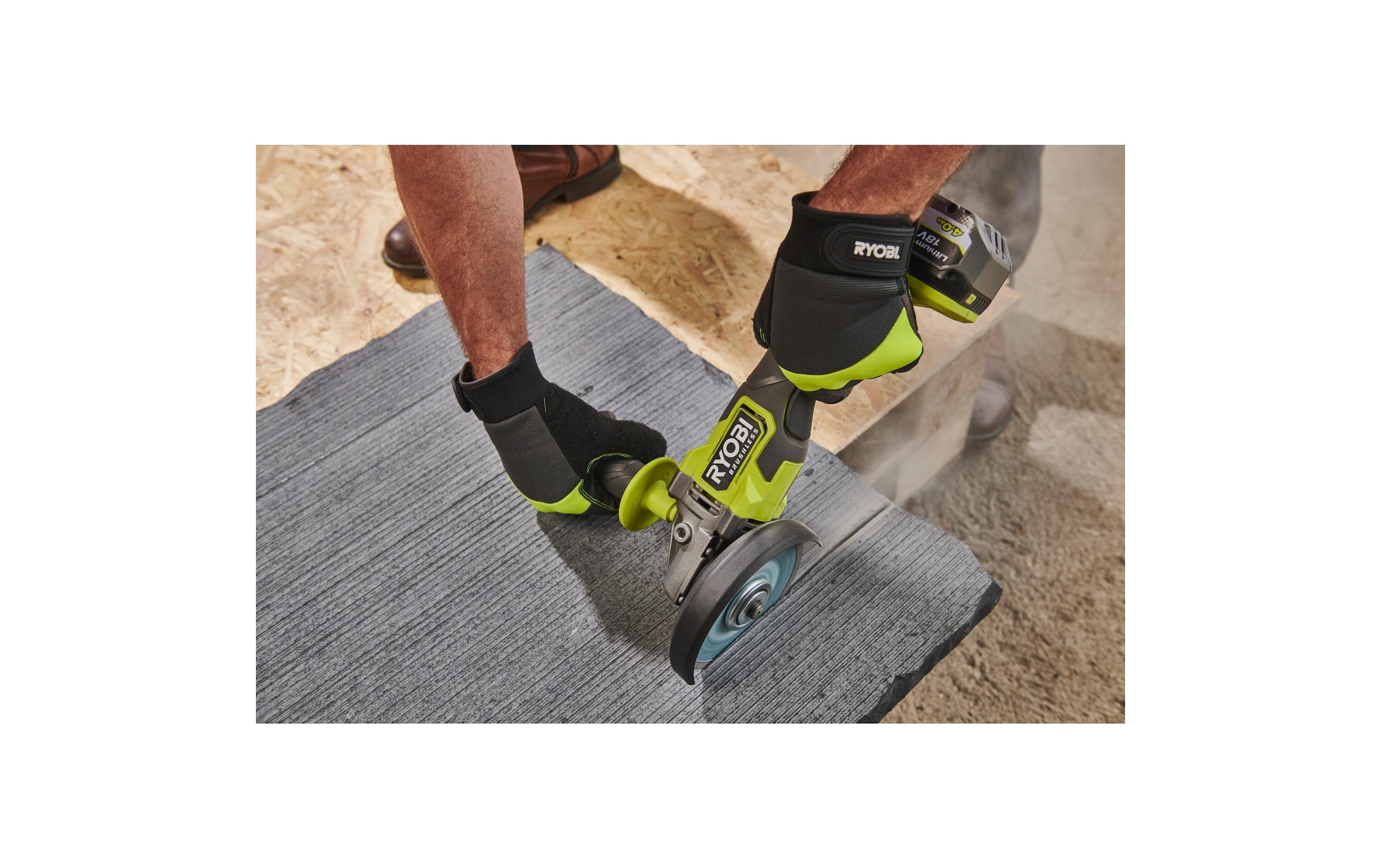 Akku-Winkelschleifer »RYOBI RAG18BL-0«