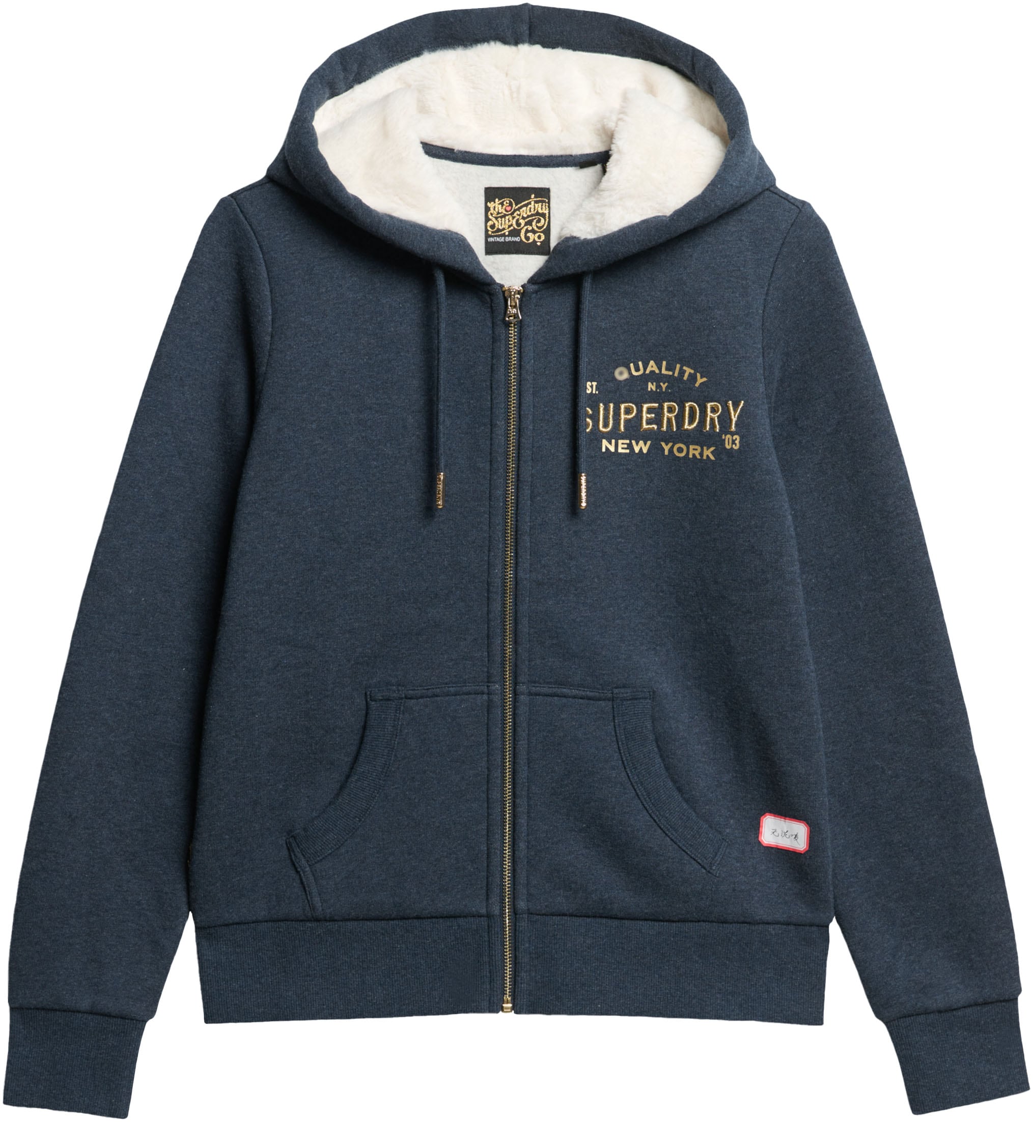 Superdry Sweatjacke »SU-Luxe Metallic Logo Ziphood«