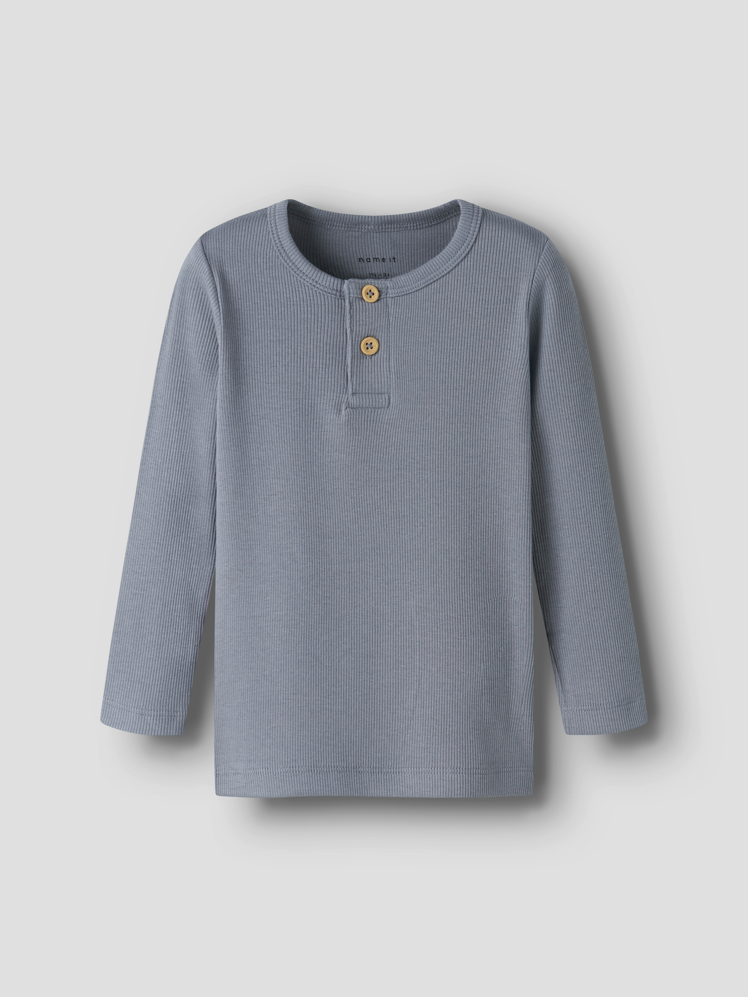 Name It Langarmshirt "NMMKAB LS TOP NOOS" Im Henley-Stil - mit kurzer Knopfleise, normal geschnitten