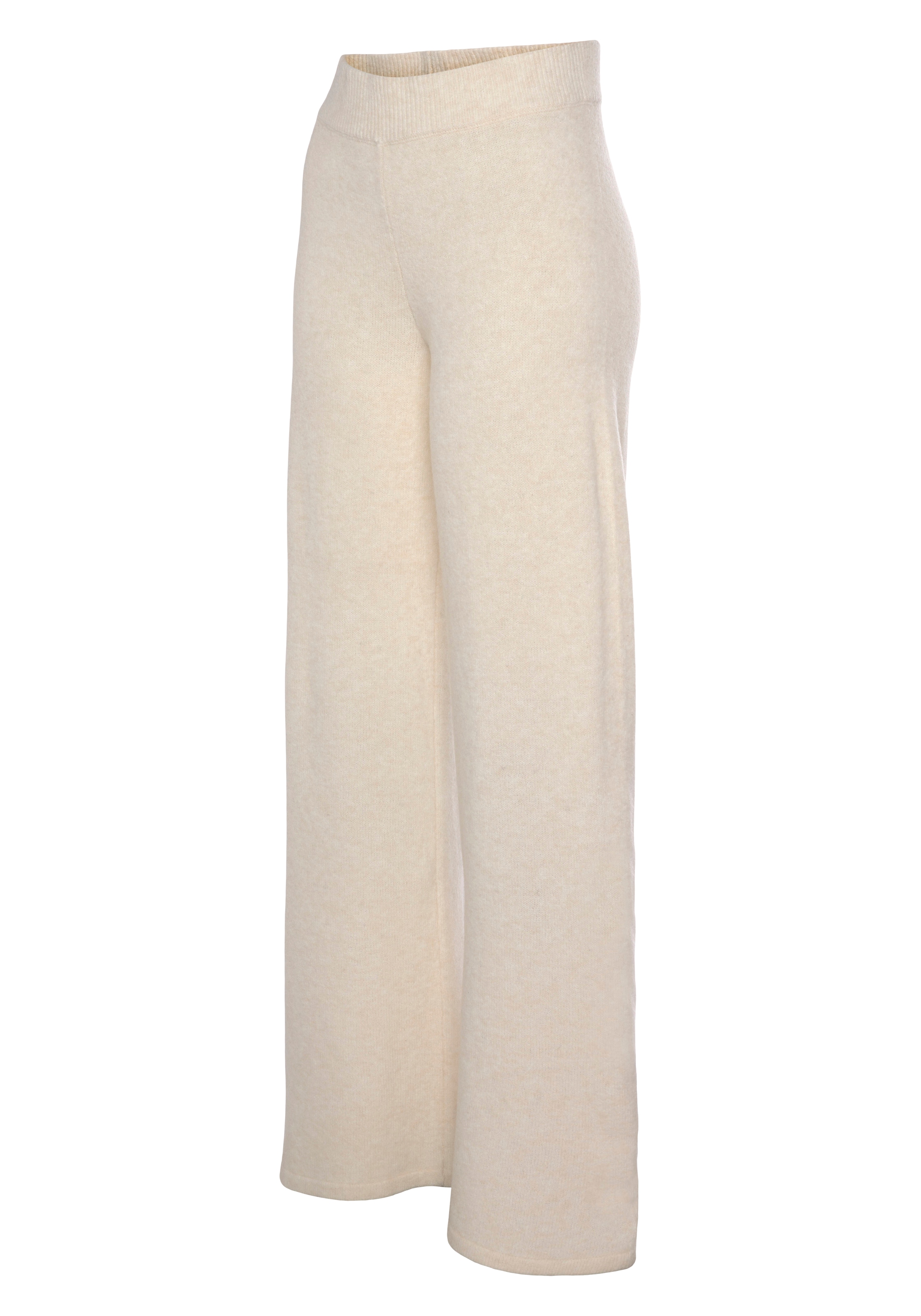 LASCANA Strickhose »-Loungehose«, mit Rippbündchen, Loungewear