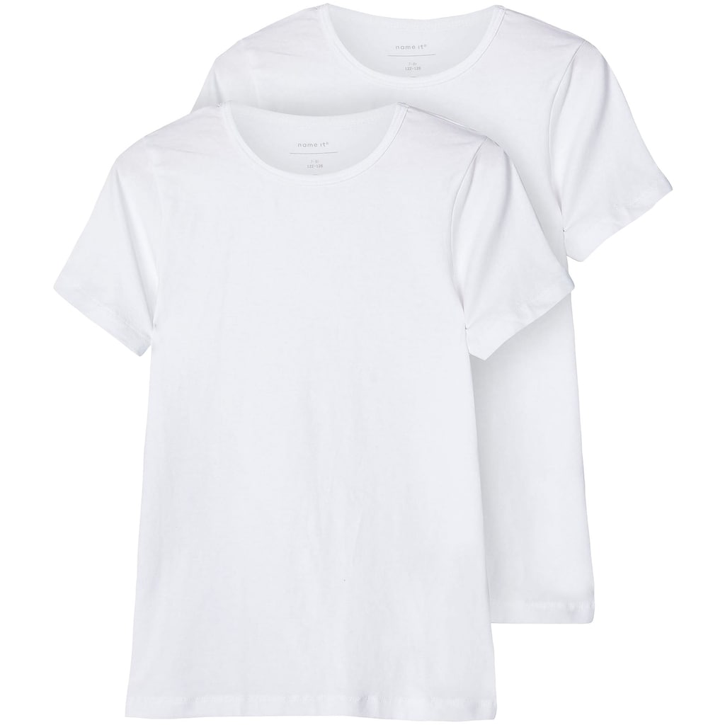 Name It T-Shirt »NKMT-SHIRT SLIM 2P NOOS«, (Packung, 2 tlg., 2er-Pack)