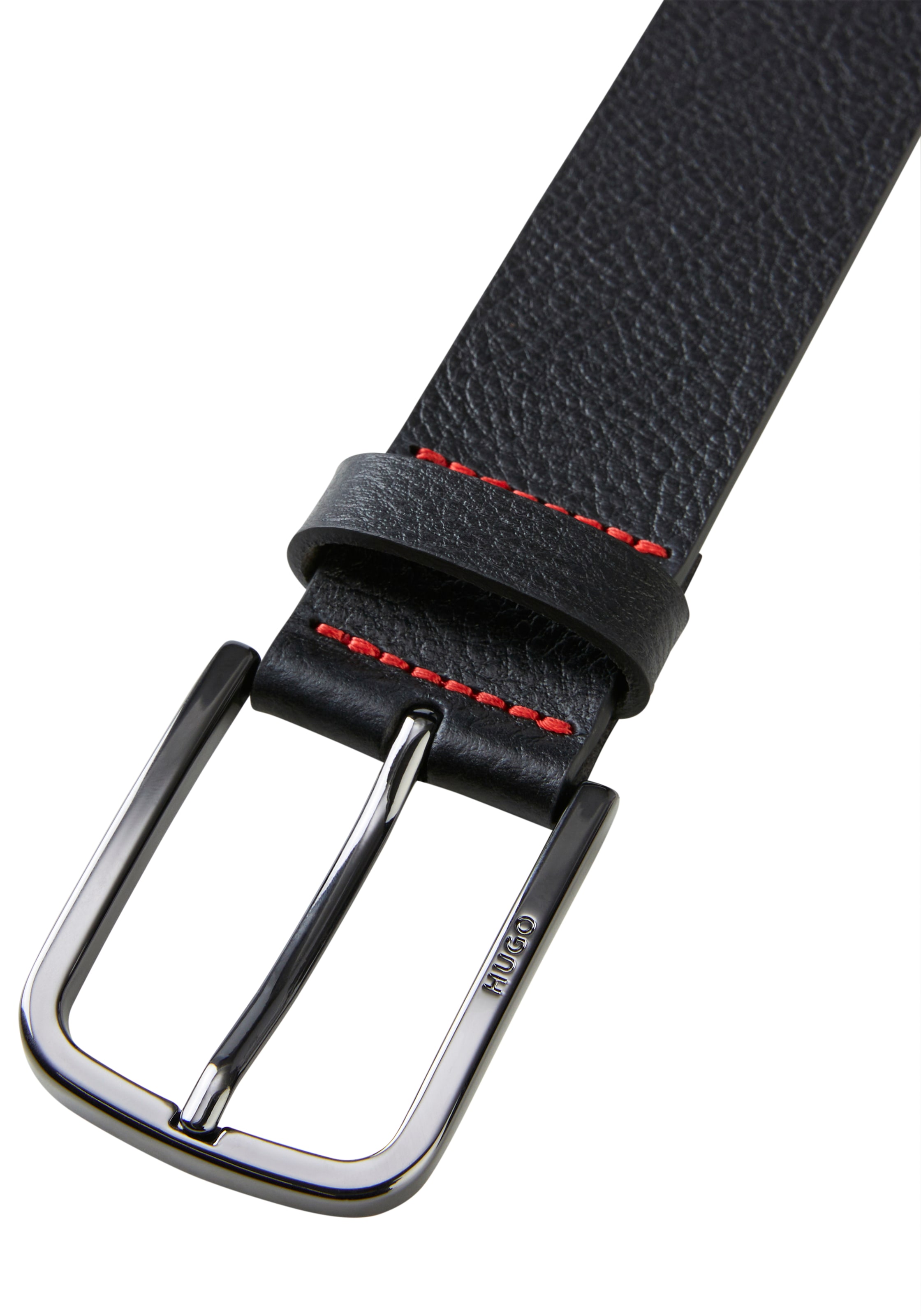 HUGO Ledergürtel »Gurth-Gr_Sz35«, Schliesse mit Logo-Gravur
