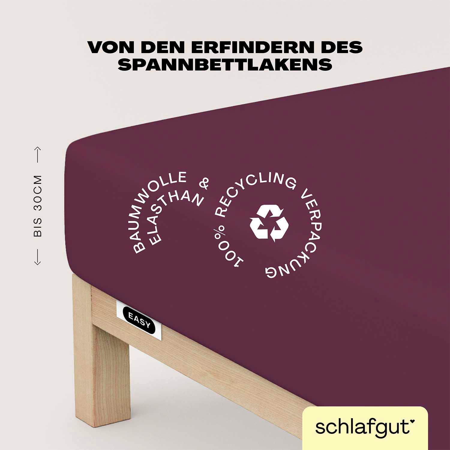 Schlafgut Spannbettlaken »EASY Jersey Elasthan«, MADE IN GREEN by OEKO-TEX®