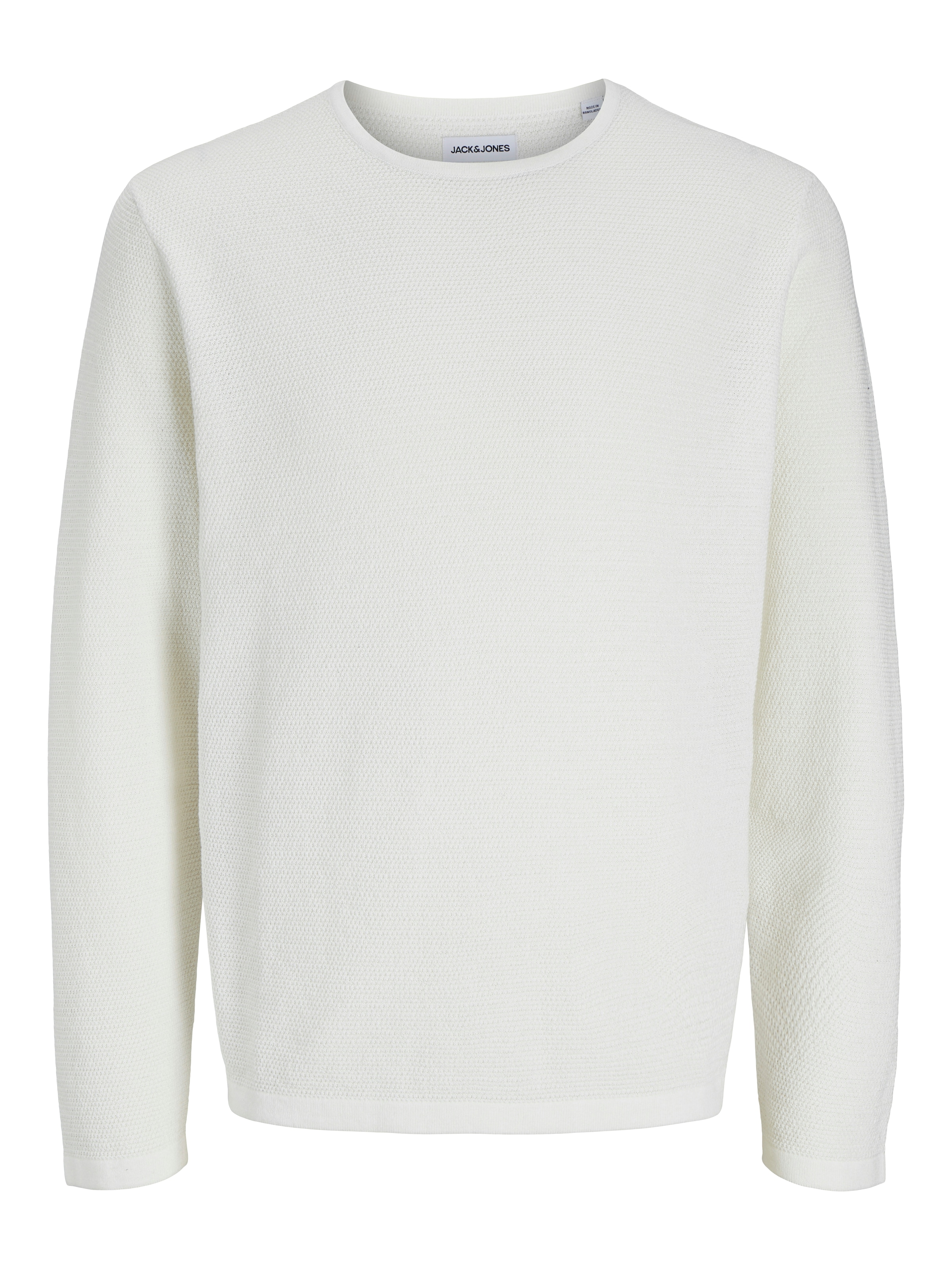 Jack & Jones Rundhalspullover »JJEGEORGE KNIT CREW NECK NOOS«, in Strick Optik
