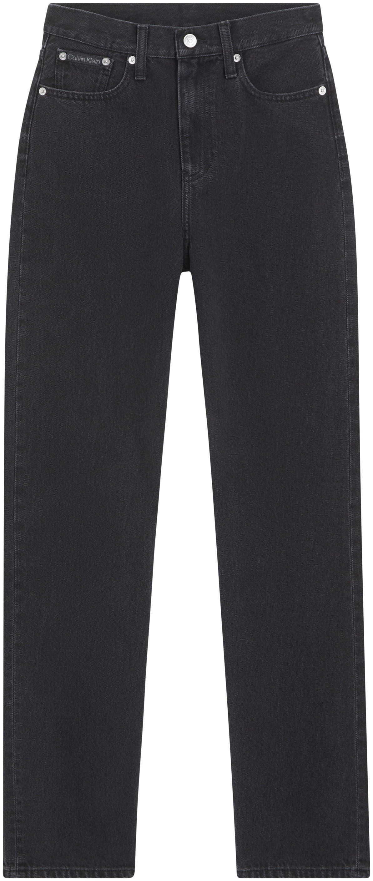 Calvin Klein Jeans Mom-Jeans »HIGH RISE STRAIGHT«, leichte Stoned wash Optik, mit Coinpocket