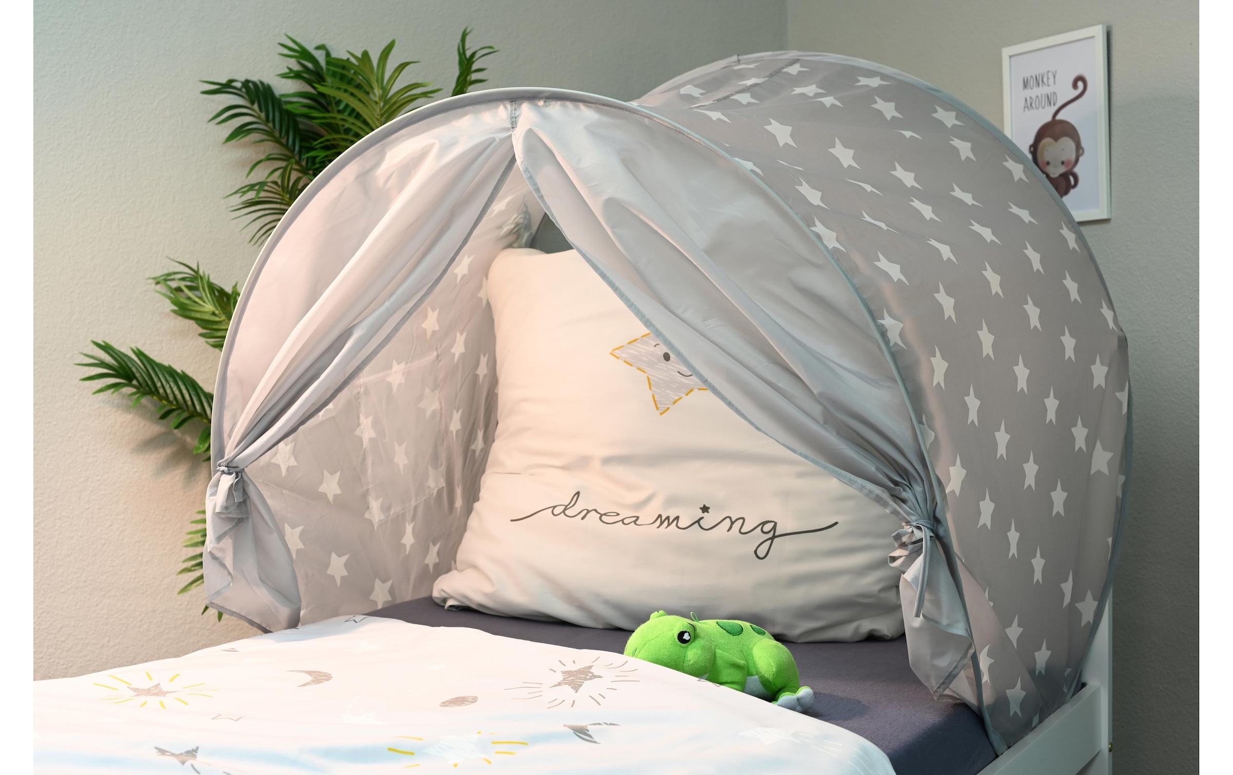 Knorrtoys® Betthimmel »Grey white stars«