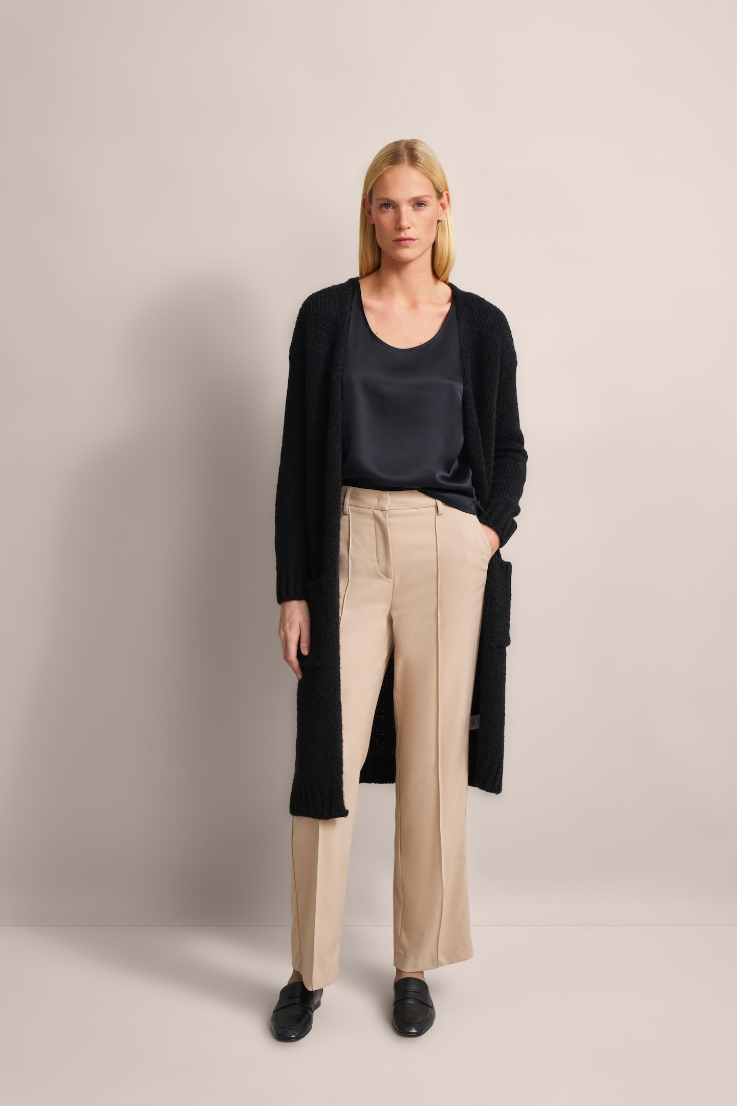 bugatti Strickjacke, mit breiten Rippenbündchen