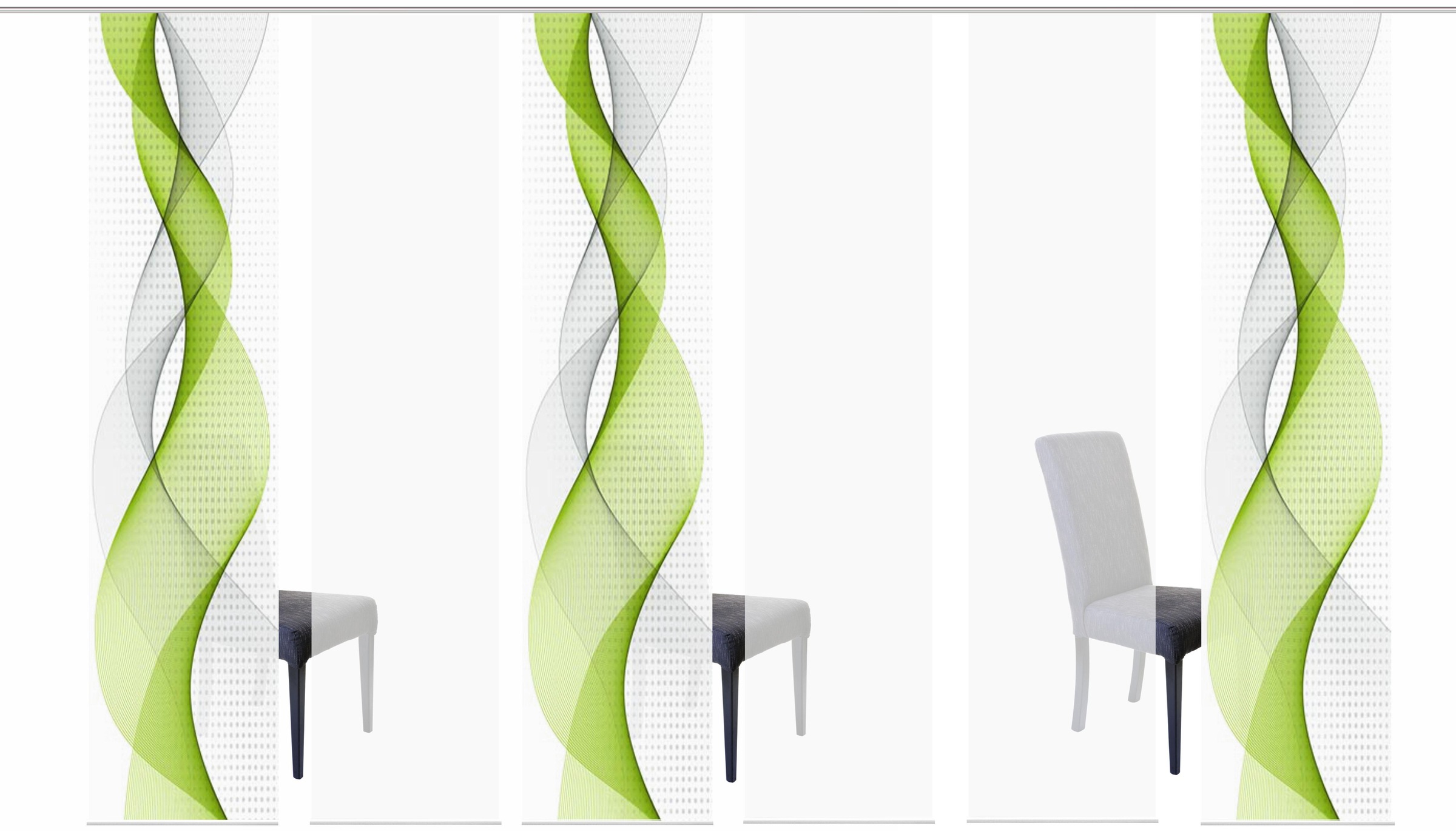 HOME WOHNIDEEN Schiebegardine »OPALIA 6ER SET« Paneelwagen 6 Stk. tlg. HxB: 245x60