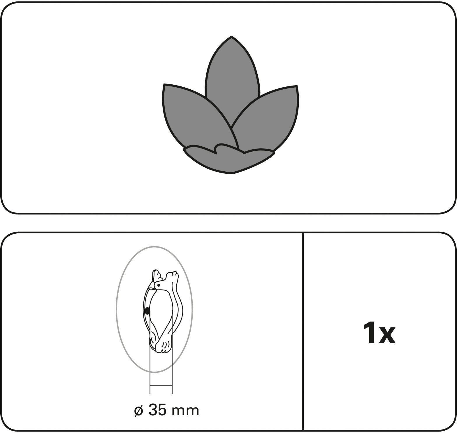 GARDINIA Dekoklammer »Flower«, (1 St.), für Dekorationen von Stoffe