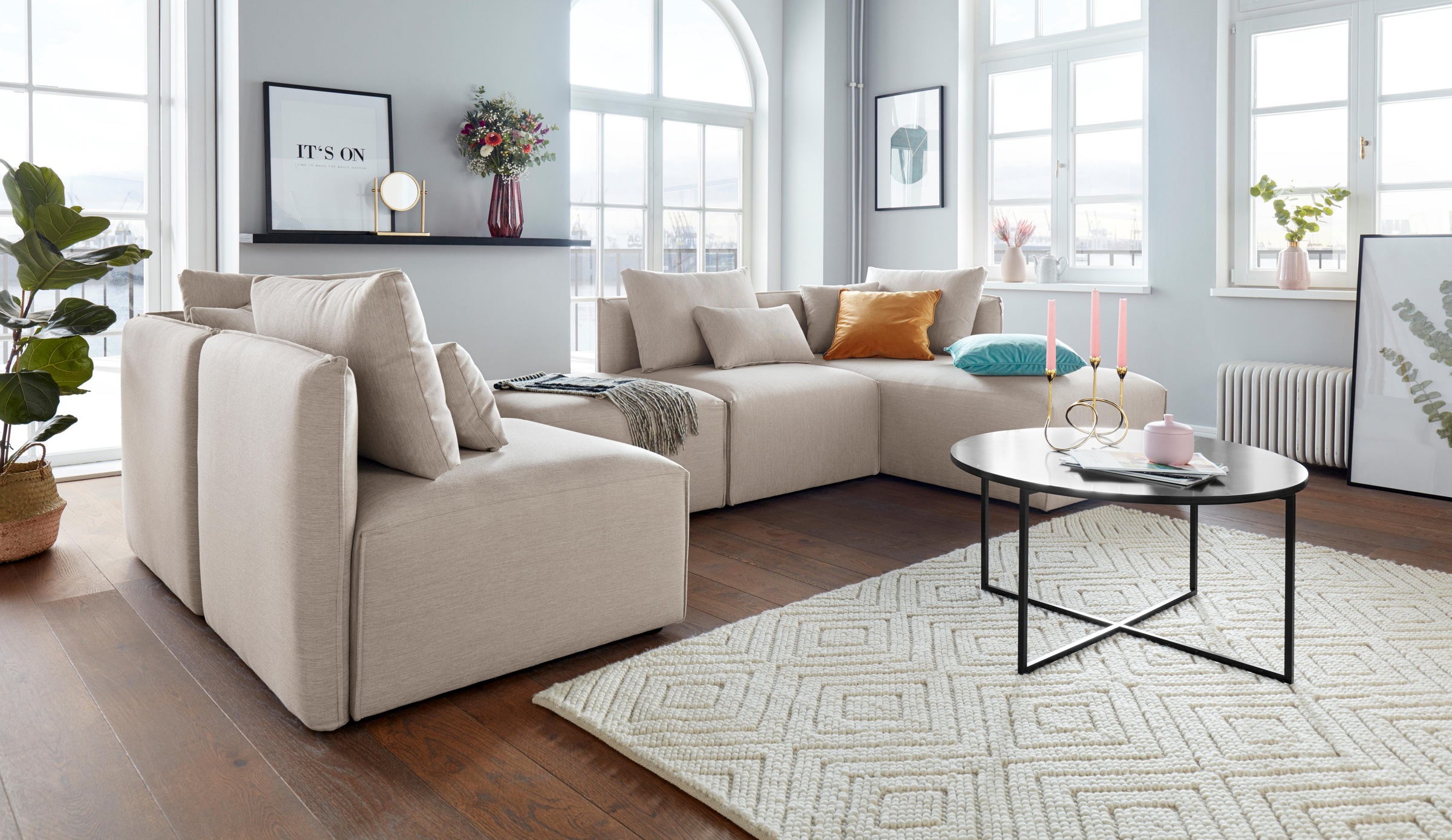 andas Sofa-Eckelement »Nöre«, Modul - zum Zusammenstellen; in vielen Bezugsqualitäten und Farben