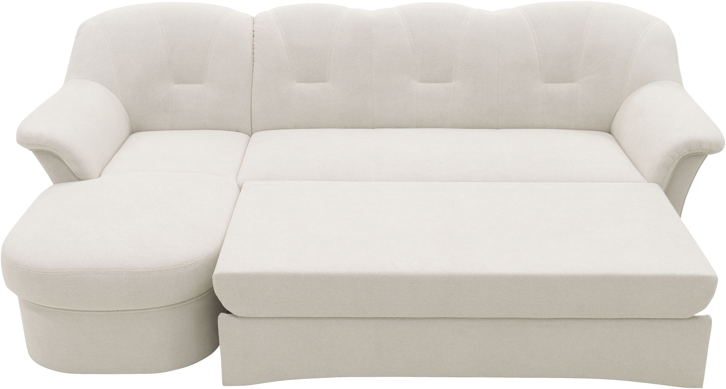 DOMO collection Ecksofa »Flores Schlafsofa, B/T/H: 233/142/86 cm, L-Form«, wahlweise mit Bettfunktion, wahlweise mit Federkern, auch in Leder