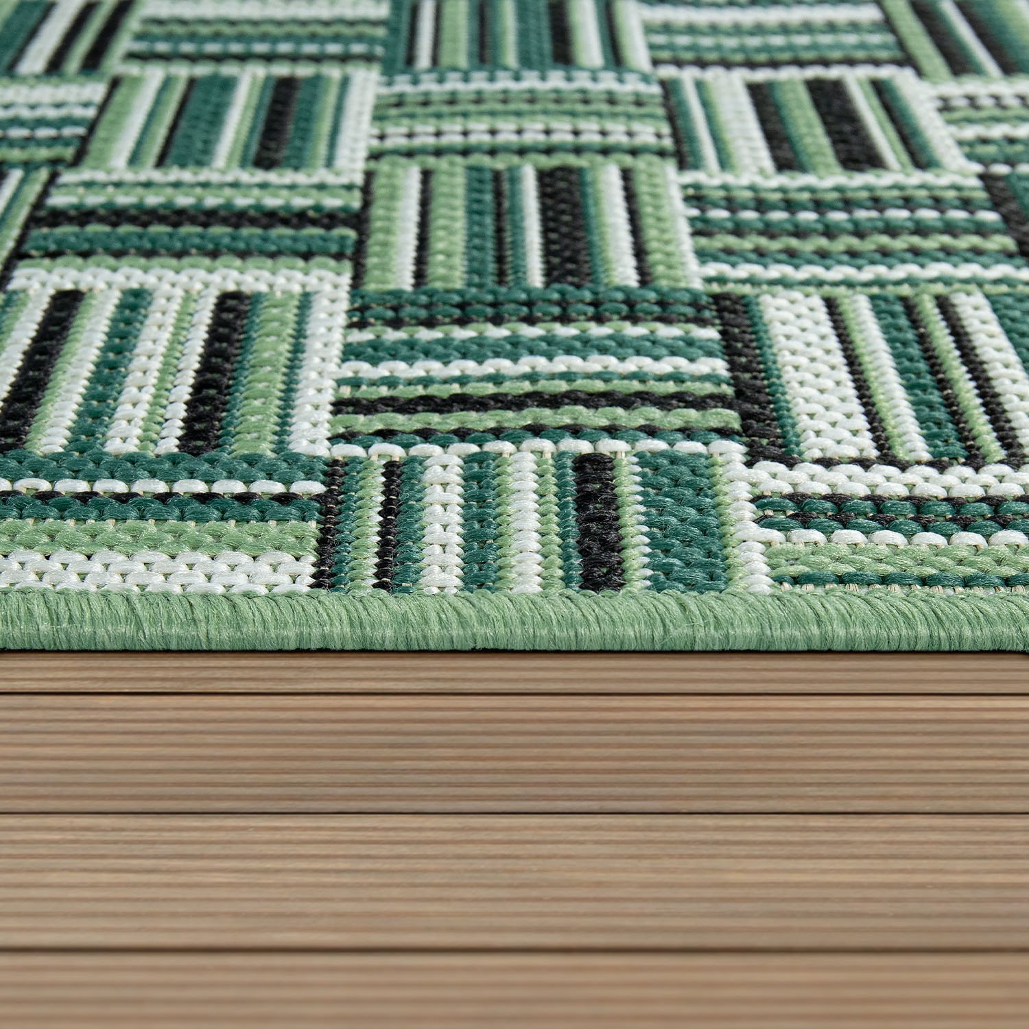 Paco Home Flachgewebe, und geeignet online | Jelmoli-Versand Outdoor rechteckig, modernes kaufen kariertes Teppich Design, »Ostende In- 540«