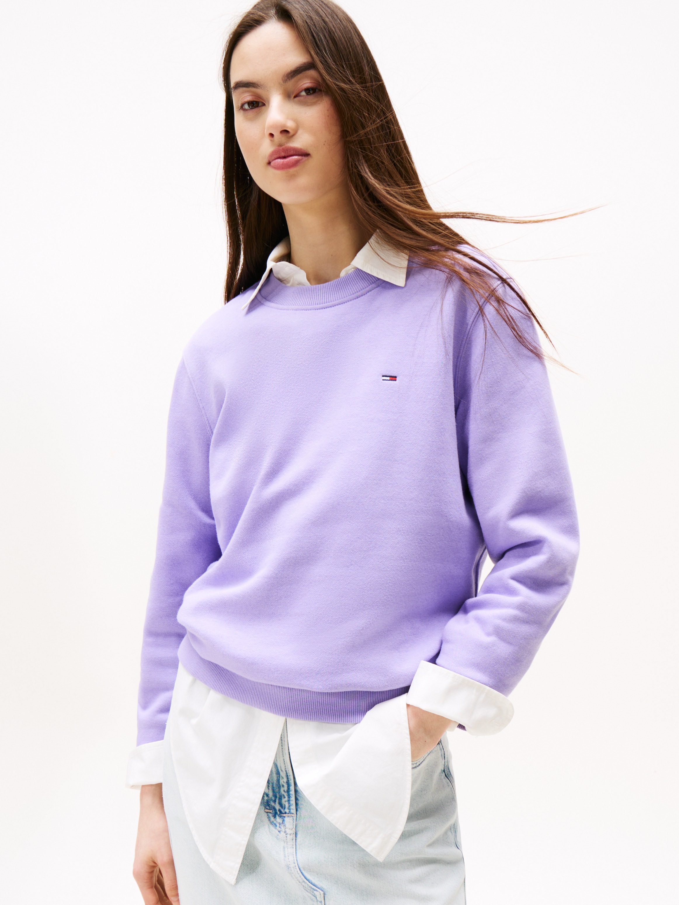 Tommy Jeans Sweatshirt »TJW REG S FLAG CREW«, mit Logostickerei