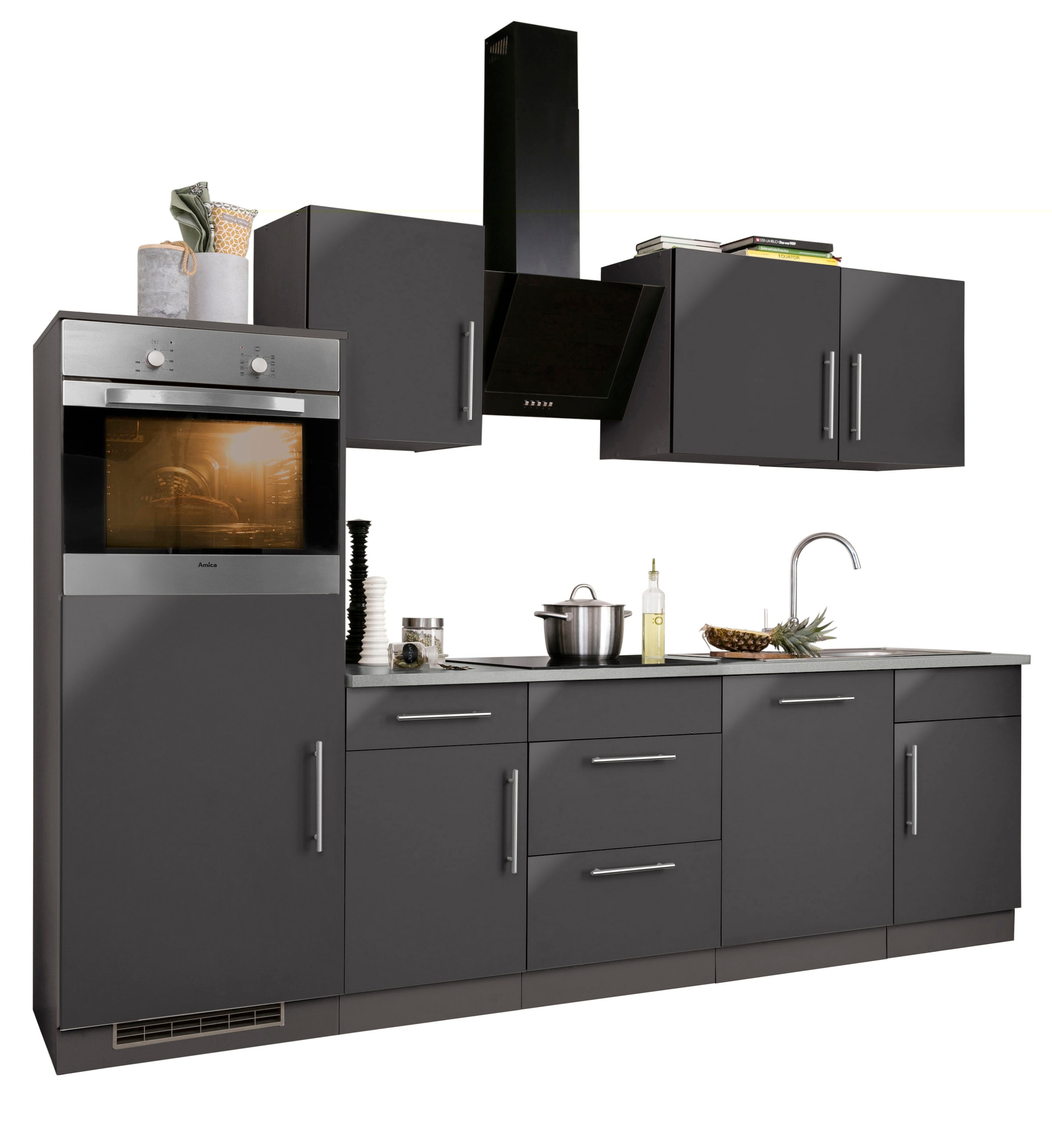 wiho Küchen Küchenzeile "Cali" ohne E-Geräte, Breite 280 cm