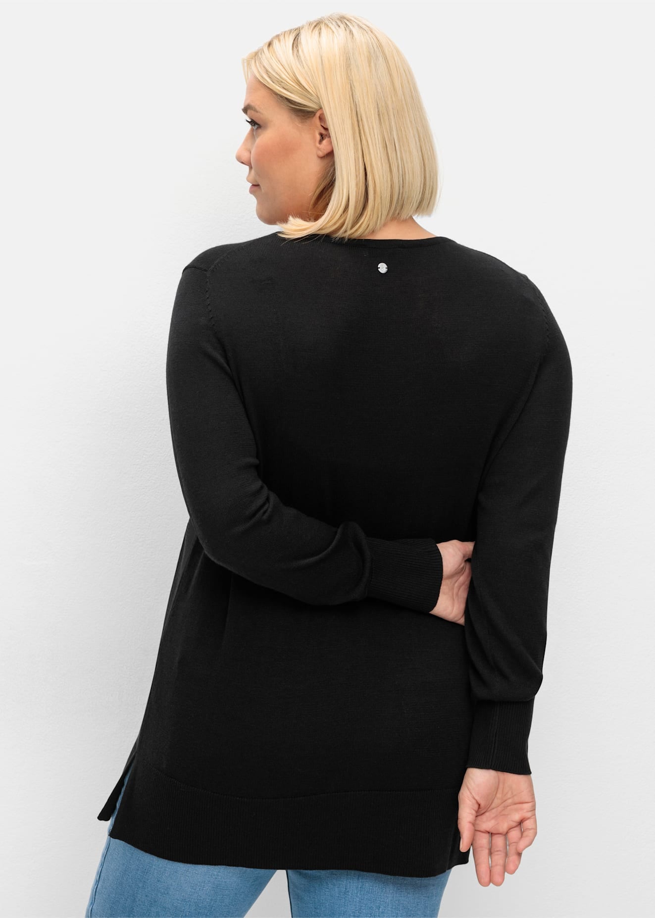 Sheego V-Ausschnitt-Pullover »V-Ausschnitt-Pullover«