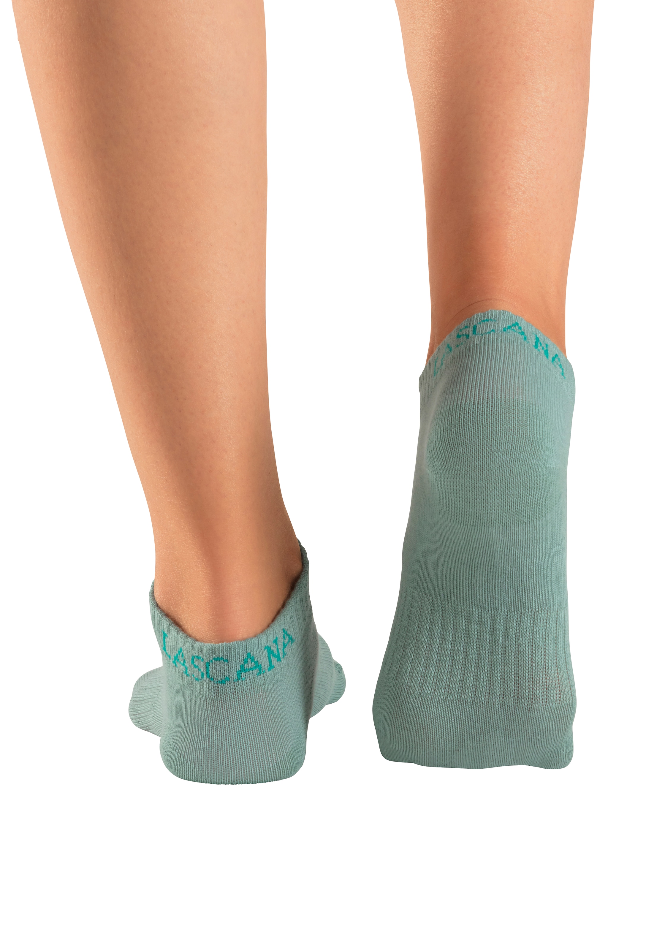 LASCANA ACTIVE Sneakersocken, (Packung, 6 Paar), mit eingestricktem Marken Logo