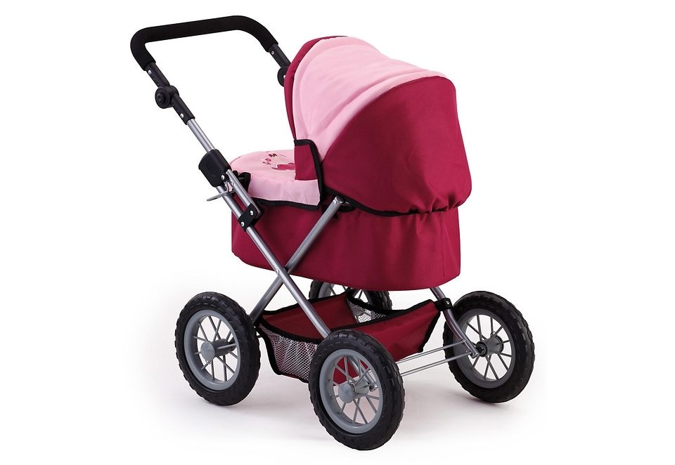 Bayer Puppenwagen »Trendy, Prinzessin rot/rosa«, inkl. Wickeltasche