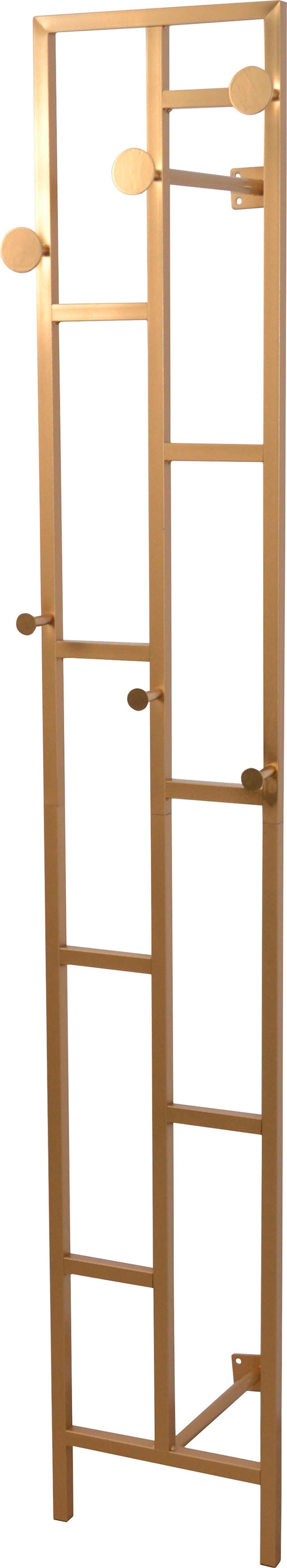 Wandgarderobe, aus Metall, Höhe 180 cm, Wandmontage