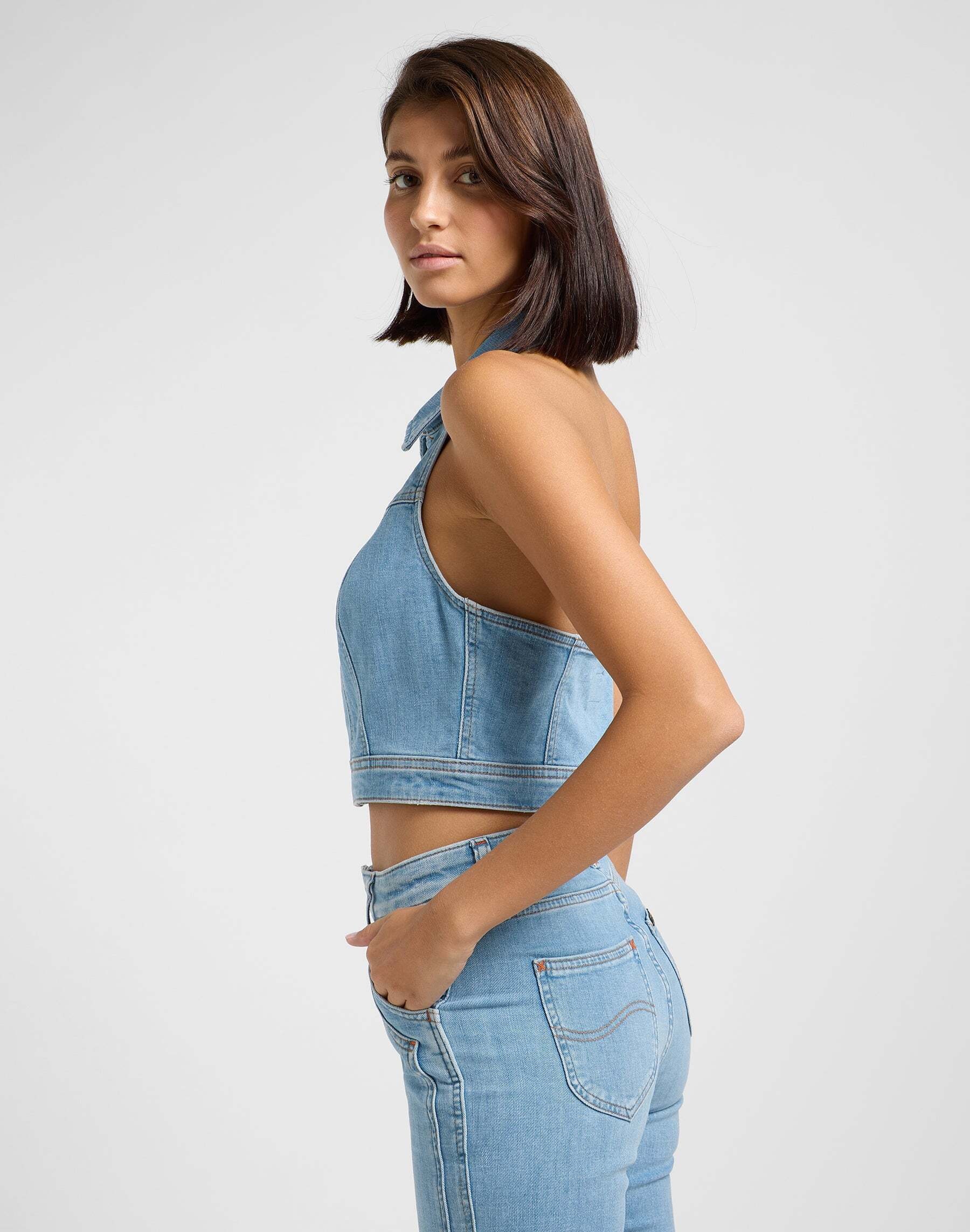 Lee® Kurzarmshirt »LEE Top Double Seamed Halter«