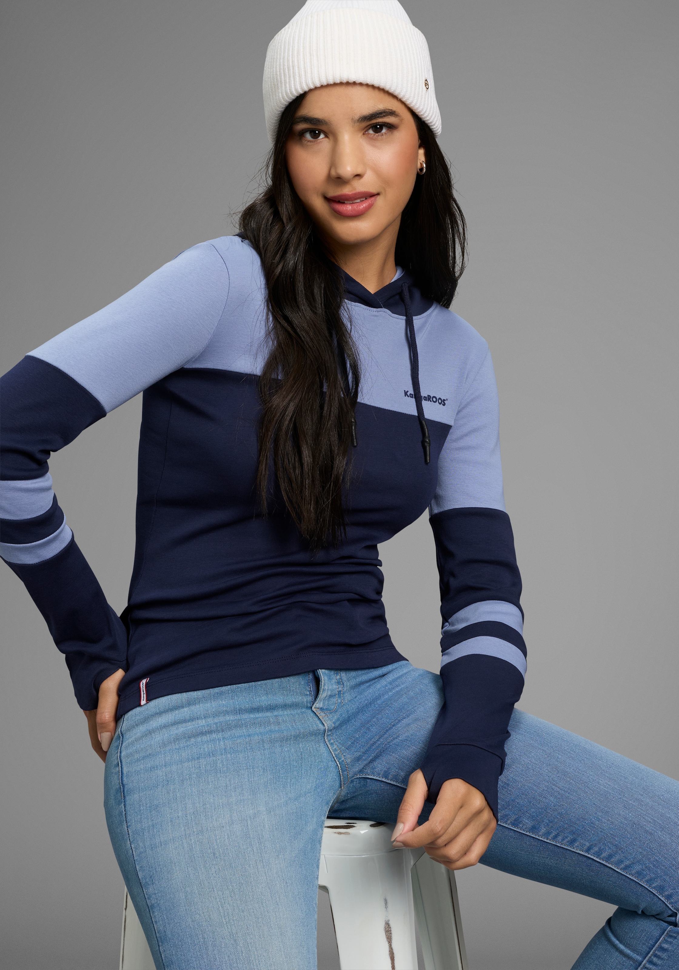 KangaROOS Kapuzenshirt mit Colorblock