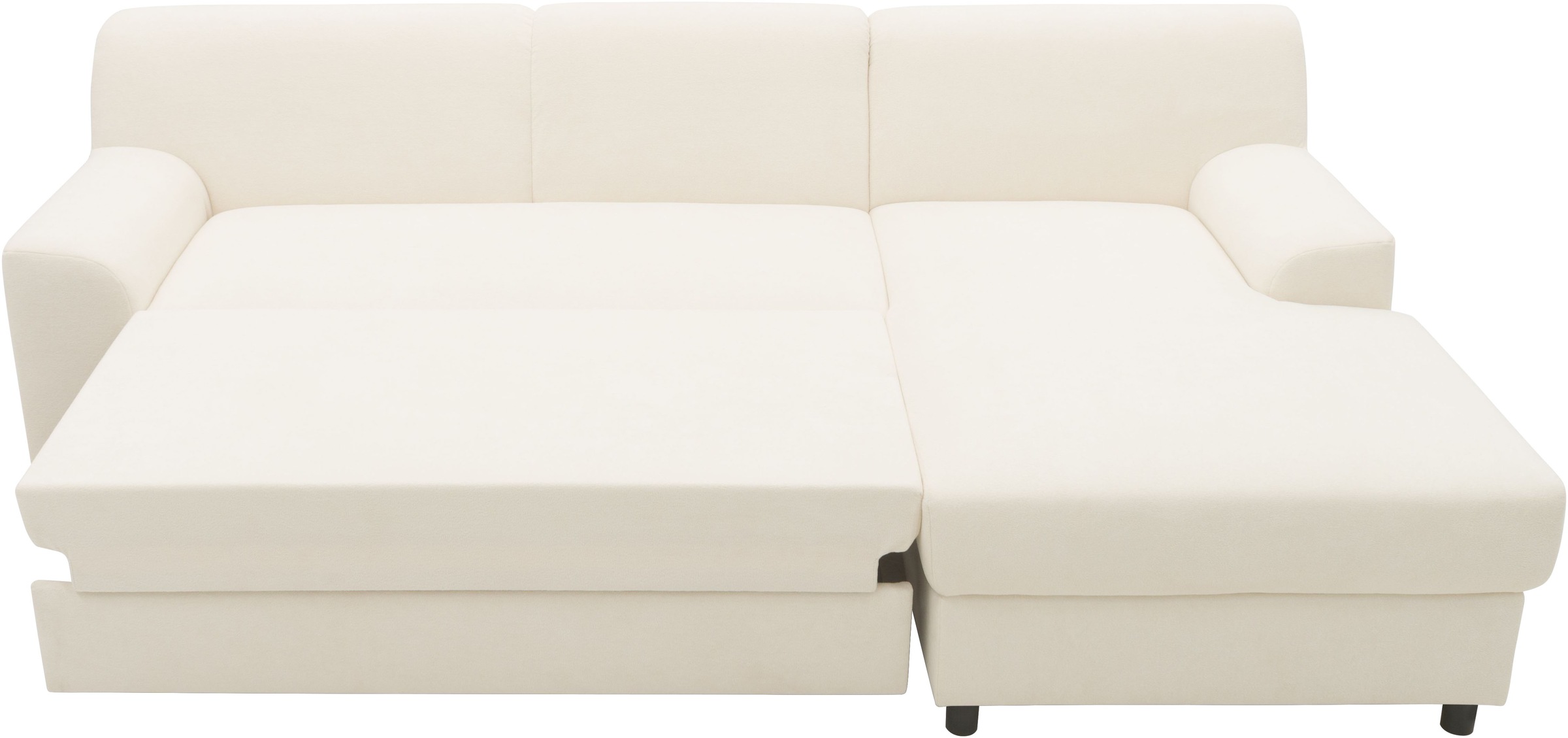 DOMO collection Ecksofa »Turah 2, L-Form, Cord oder Luxus-Microfaser, komfortabler Federkern«, B/T/H: 241/146/79 cm, incl. Zierkissen, wahlweise mit Bettfunktion