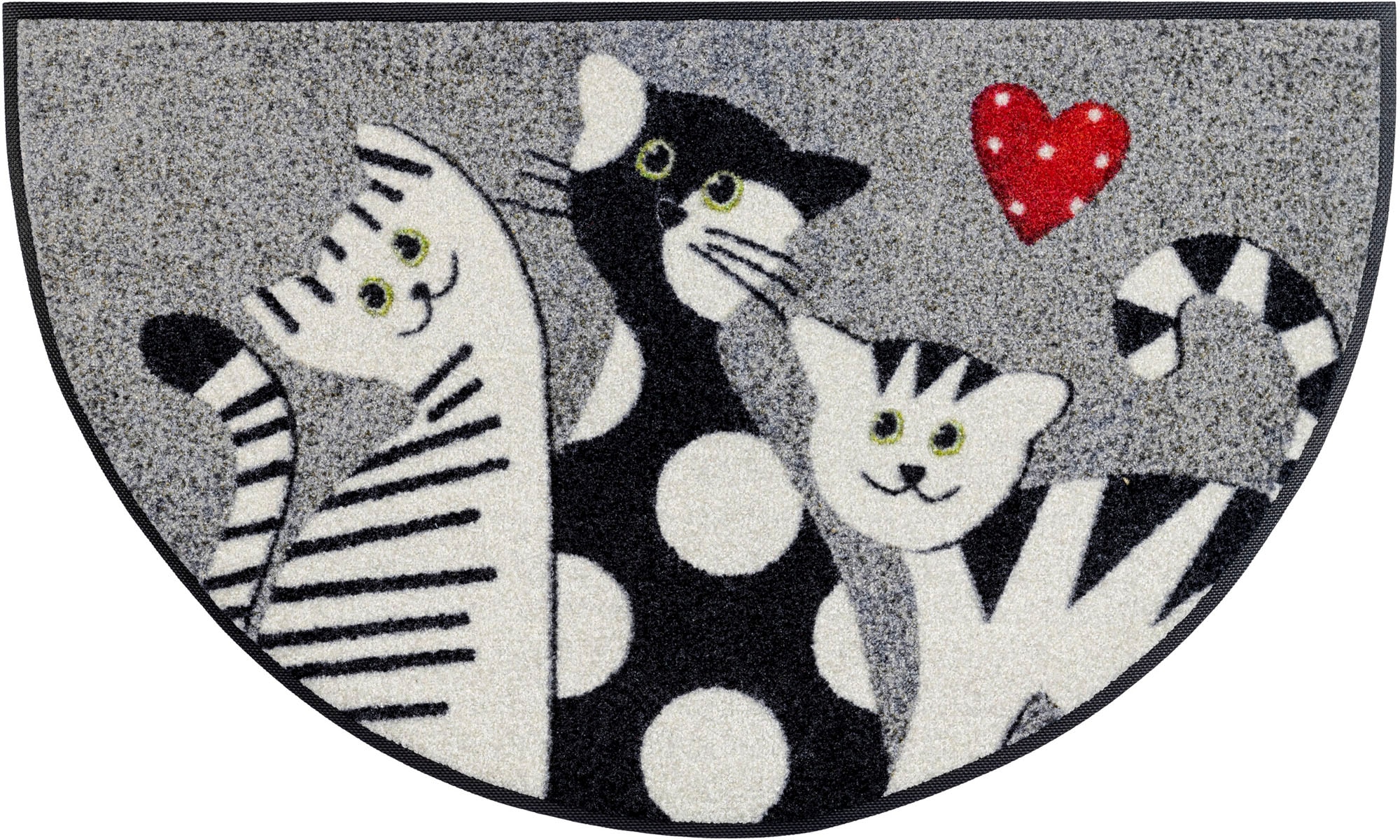 wash+dry by Kleen-Tex Fussmatte »Round Cat Trio«, rechteckig, 7 mm Höhe