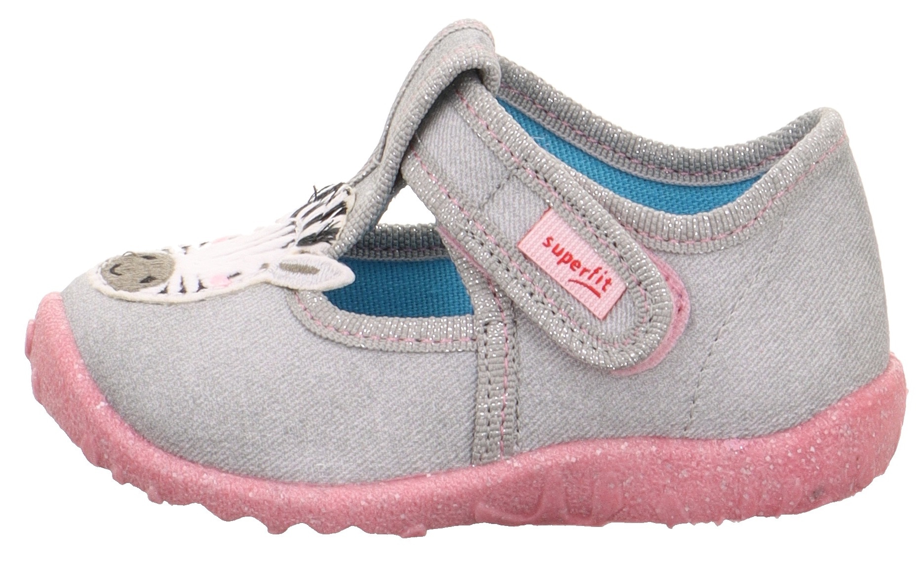 Superfit Hausschuh »SPOTTY WMS: Mittel«, Ballerina, Klettschuh, Kindergarten Schuh mit süssem Motiv