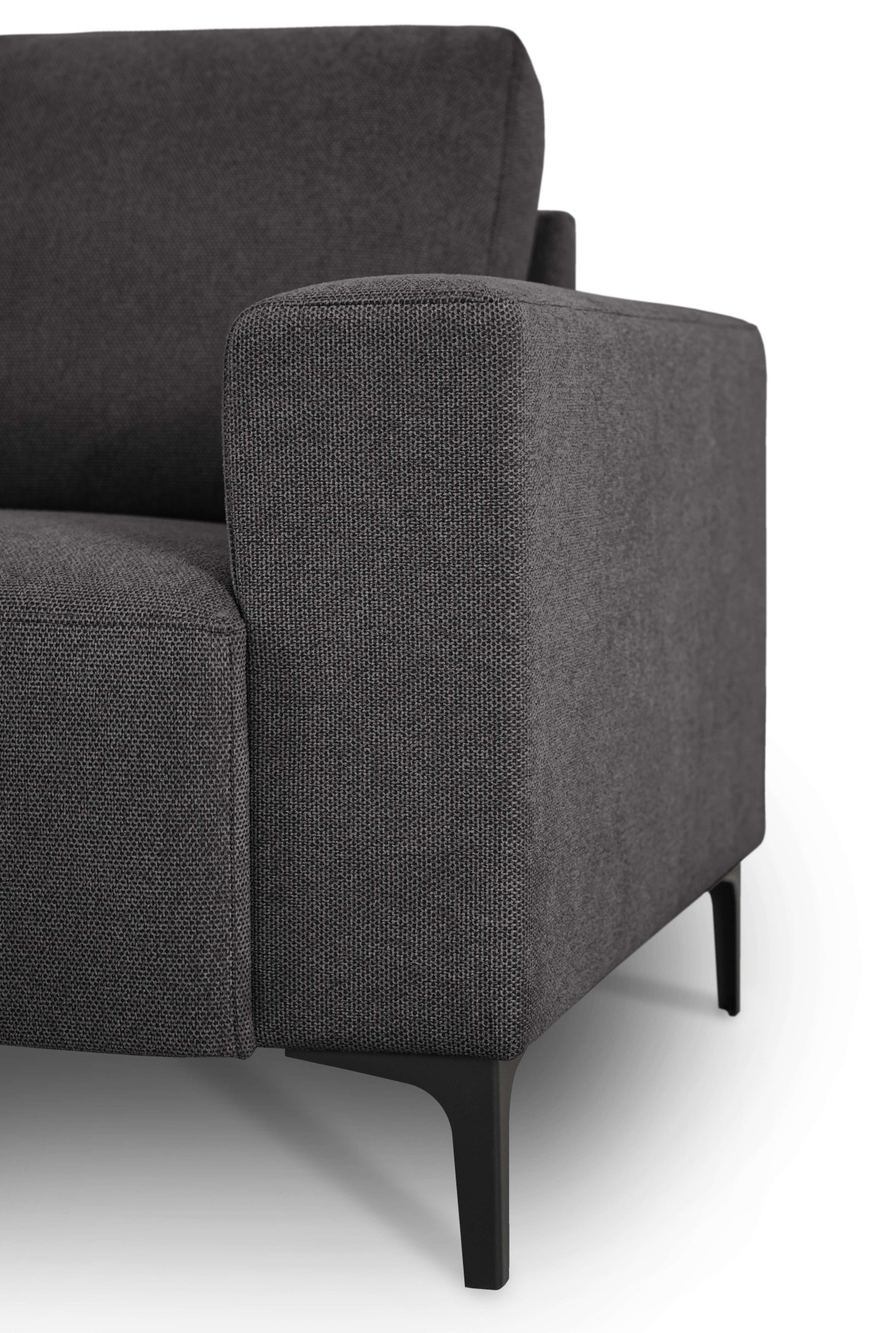 Home affaire Ecksofa »Tournon, L-Form, Breite 256 cm, Webstoff, Chenille«, Designsofa im nordischen Stil, Wellenunterfederung, Metallfüsse