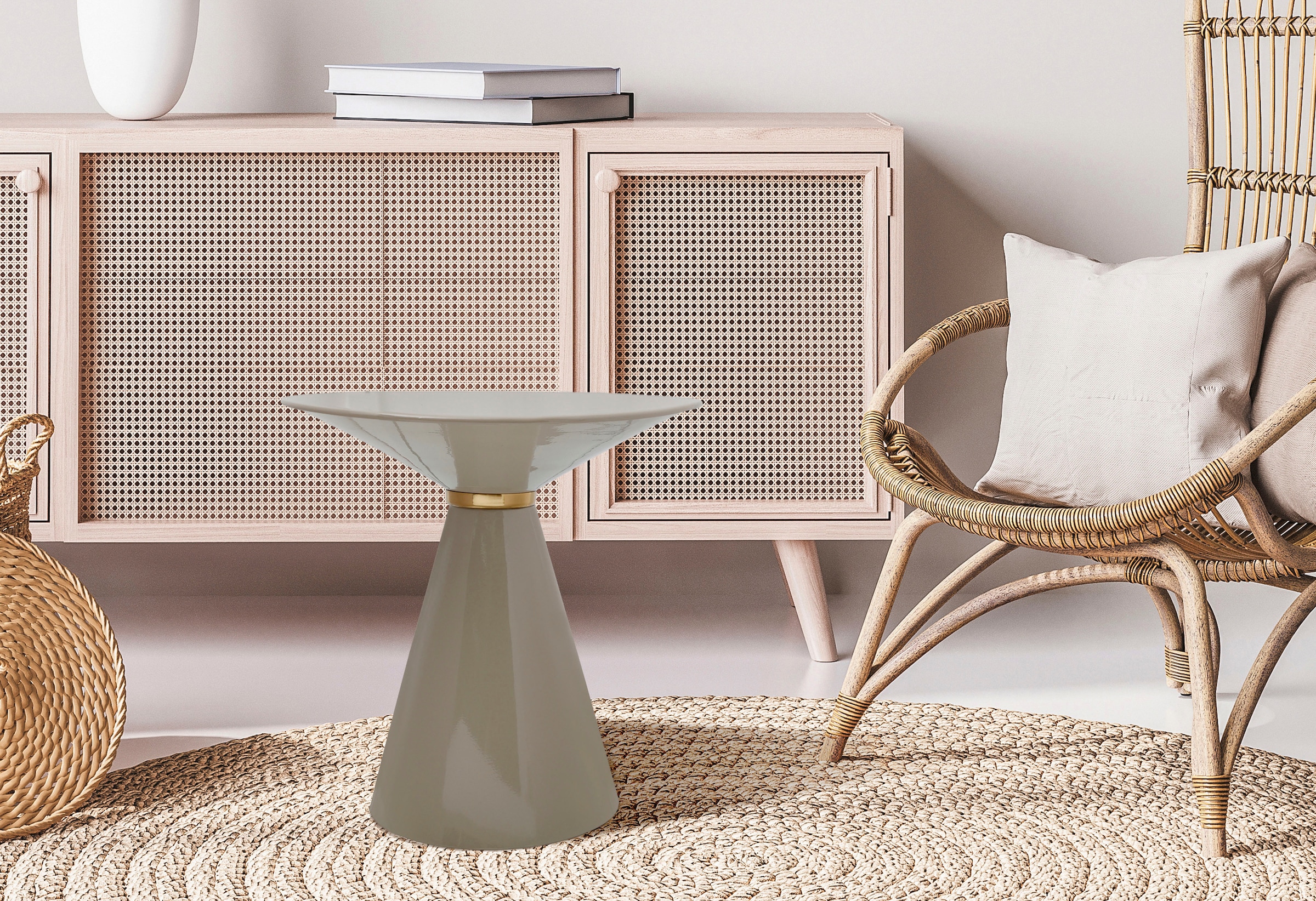 Kayoom Beistelltisch »Art Deco 325, Abstelltisch aus Metall,funktional und stabil«, (1 St.), Dekorativ, glanzvolle Lackierung, stilvolles Gestell