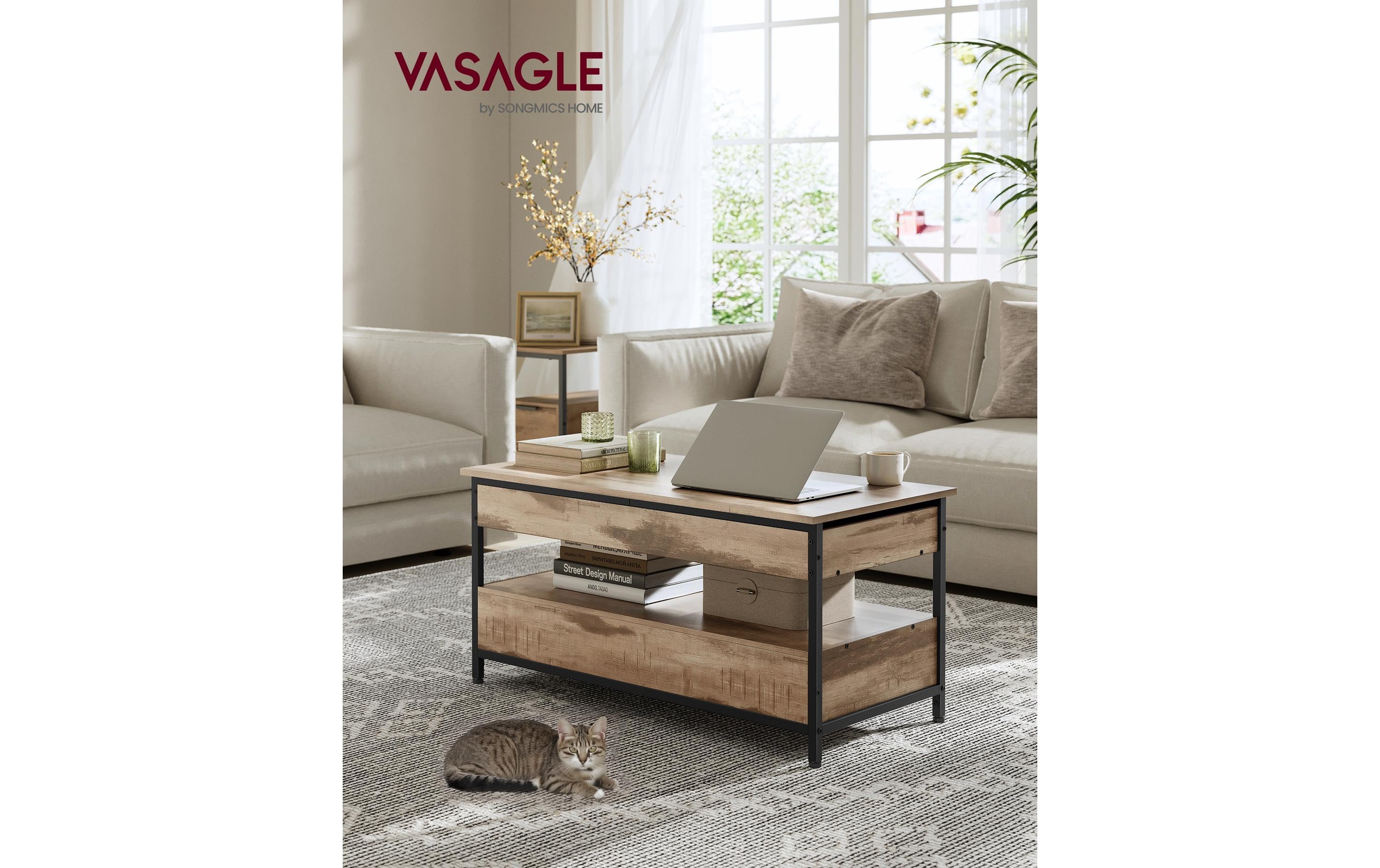 VASAGLE Couchtisch »100 x 48 cm/63 cm«