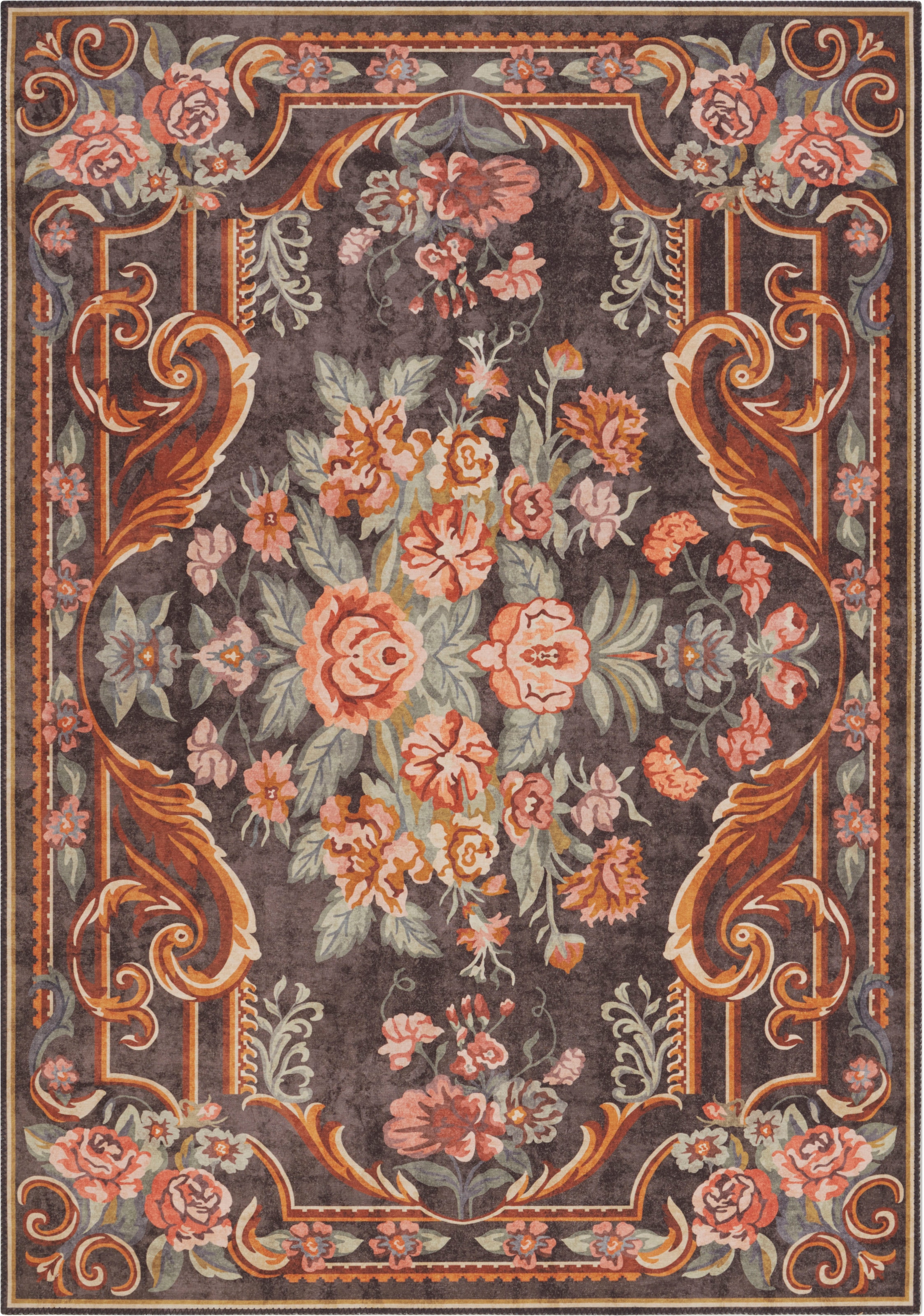 Home affaire Teppich »Daria«, rechteckig, Blumen Design, Florale Ornamente, Orientalischer Rosenkelim, Robust